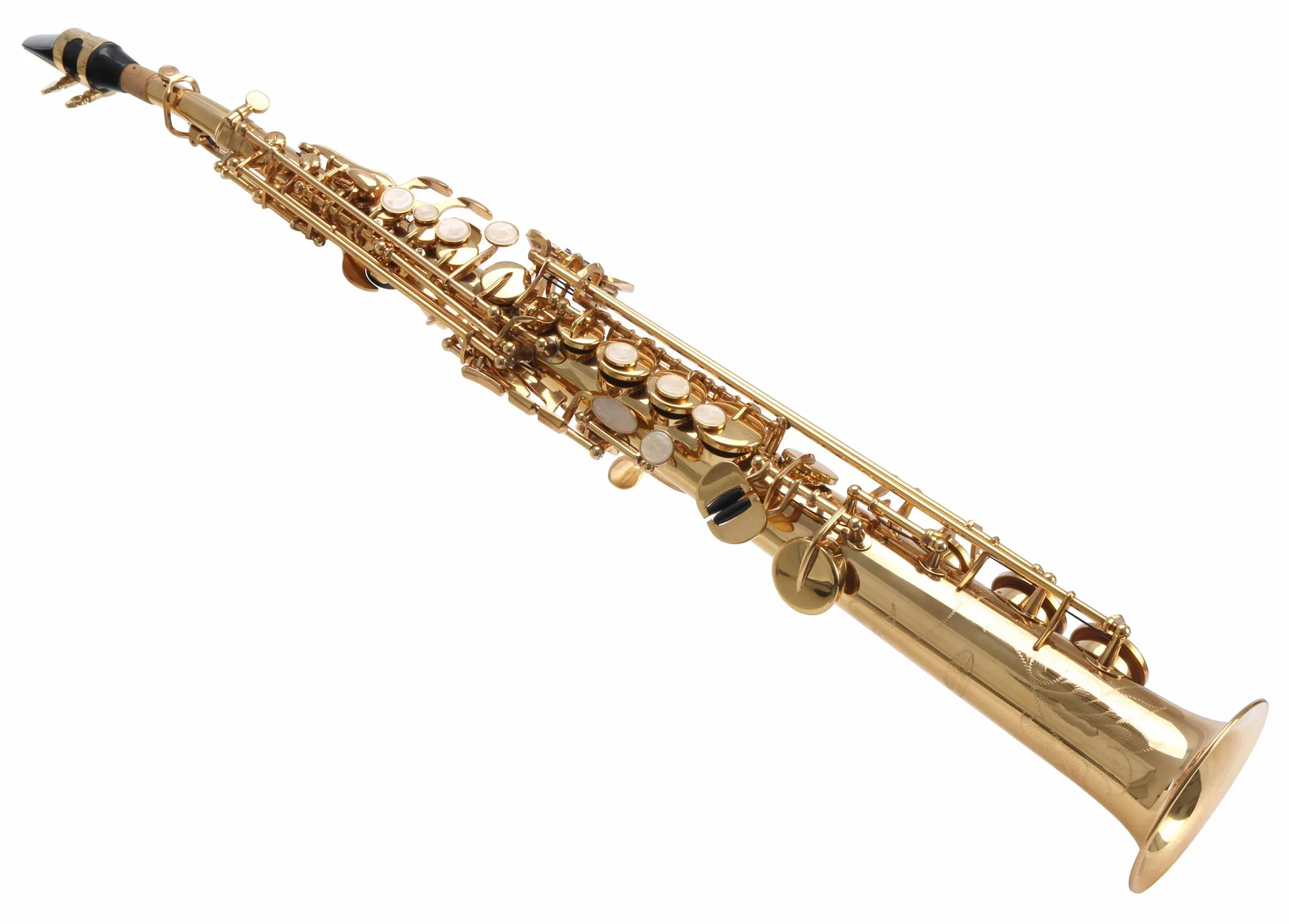 Classic Cantabile Winds SS-450 Saxofón Soprano en Bb (latón, barniz transparente, llave de fa agudo, mecánica de llaves ergonómica)