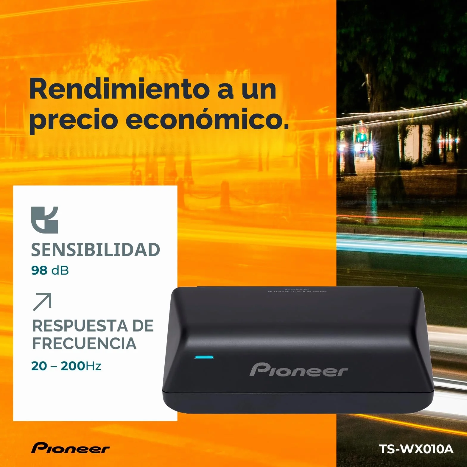 PIONEER TS-WX010A Subwoofer Activo Amplificador Clase D 160W