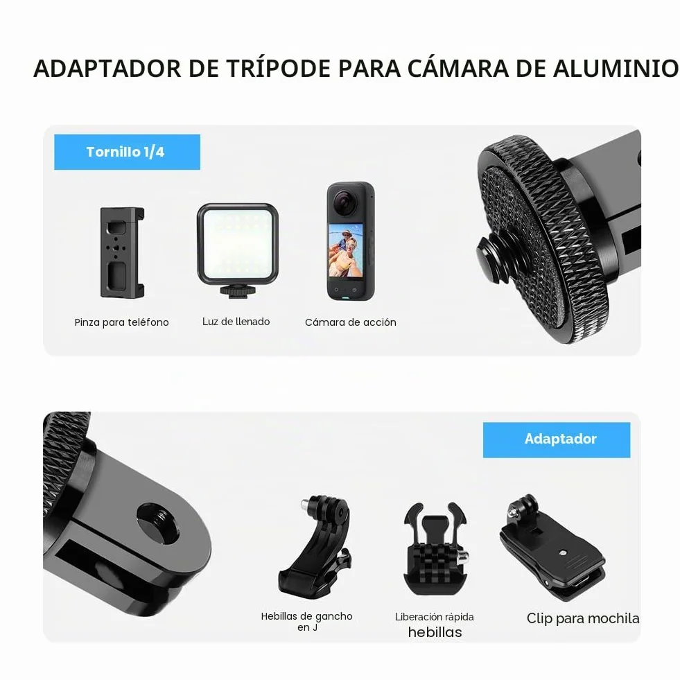 Soporte para cámara adhesiva, soporte adhesivo, soporte plano curvado casco, 16 accesorios para cámara de acción, con montaje GoPro, soportes adhesivos compatibles con GoPro y otras cámaras