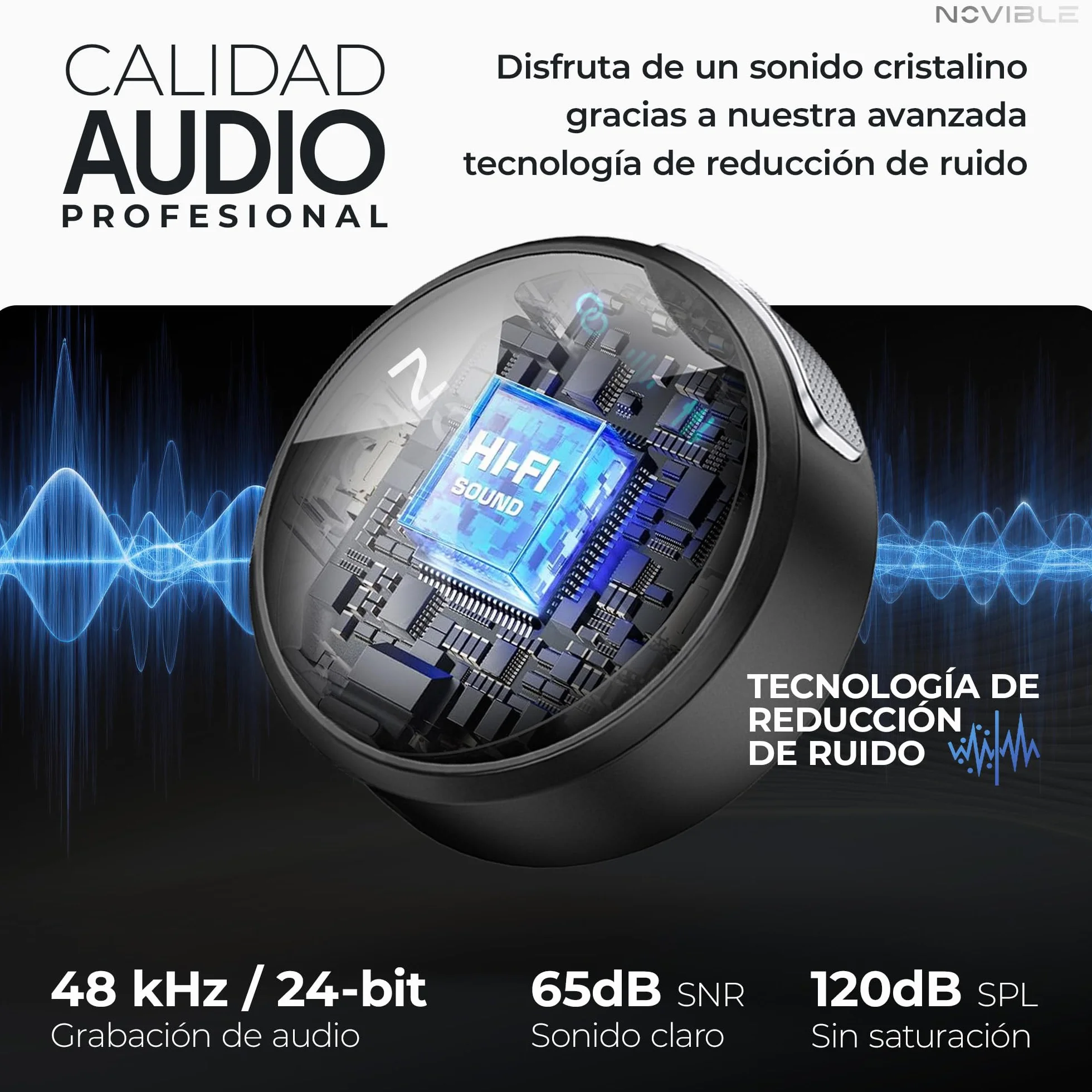Micrófono Inalámbrico para iPhone, Android USB-C y Cámara, Micro de Solapa para 2 Personas y Móvil, Mini Micrófono 48 kHz/24 bits, Estuche de Carga 25 h, Reducción de Ruido, Adaptadores, Vlog YouTube