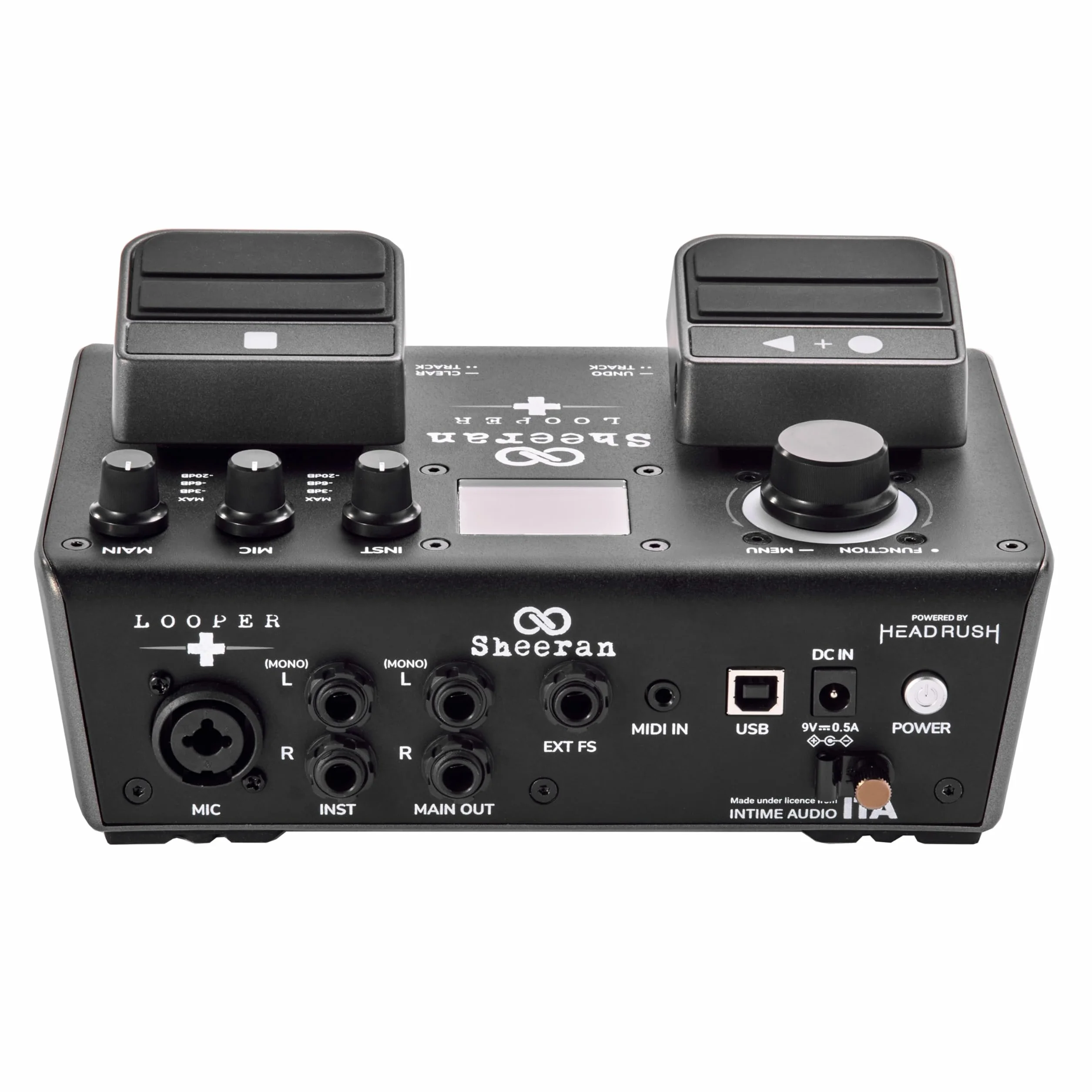 SHEERAN LOOPER + Pedal de Dos Pistas para Guitarra, Bajo, Teclado o Voces. Capacidad para 128 Loops, 4 Modos Looping, Display e Interfaz de Audio