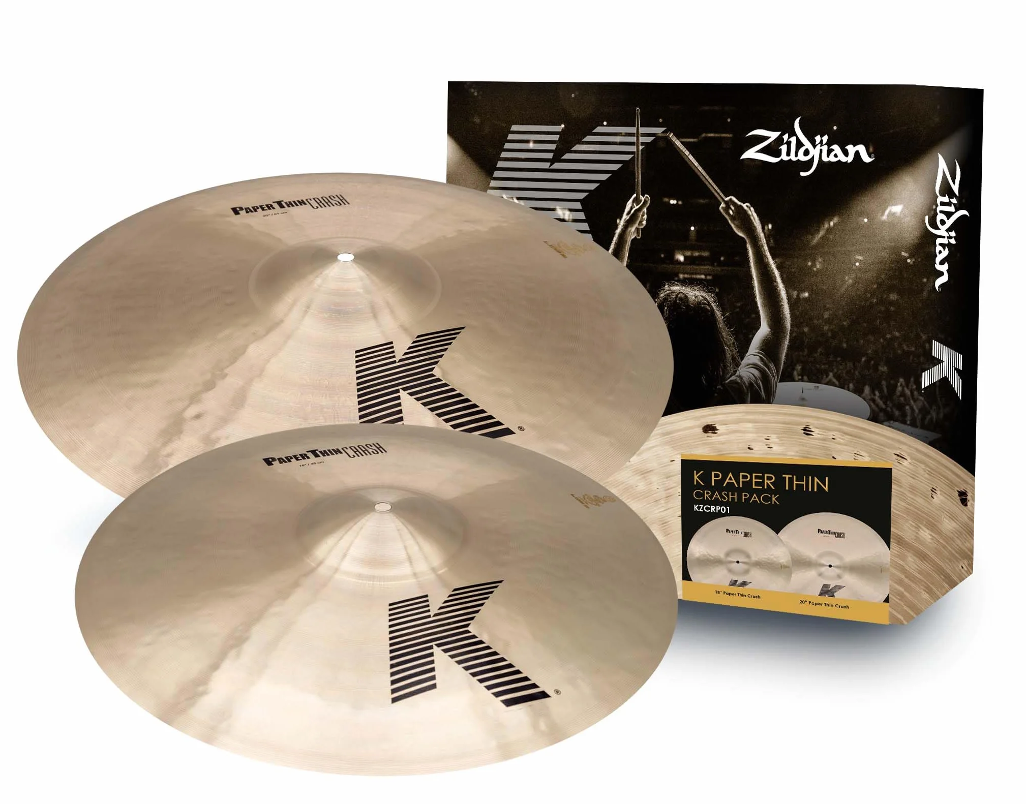 Zildjian Pack de platillos K Zildjian Paper Thin Crash KZCRP01