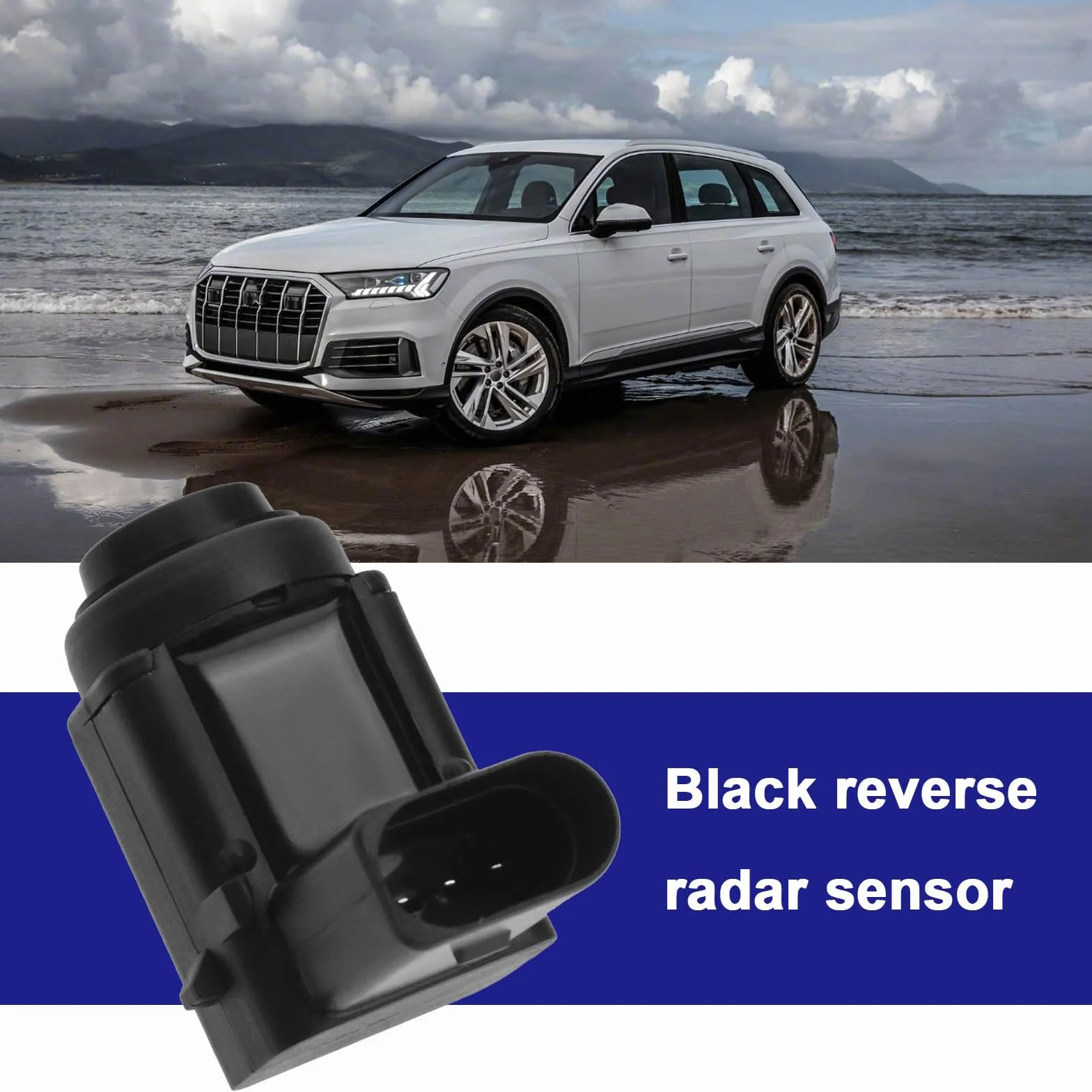 Sensor de estacionamiento PDC Delantero y Trasero para automóvil 1U0919275 Compatible con Audi Q7 Compatible con VW Jetta 2005-2010 Compatible con VW Touareg 2004-2010 Negro