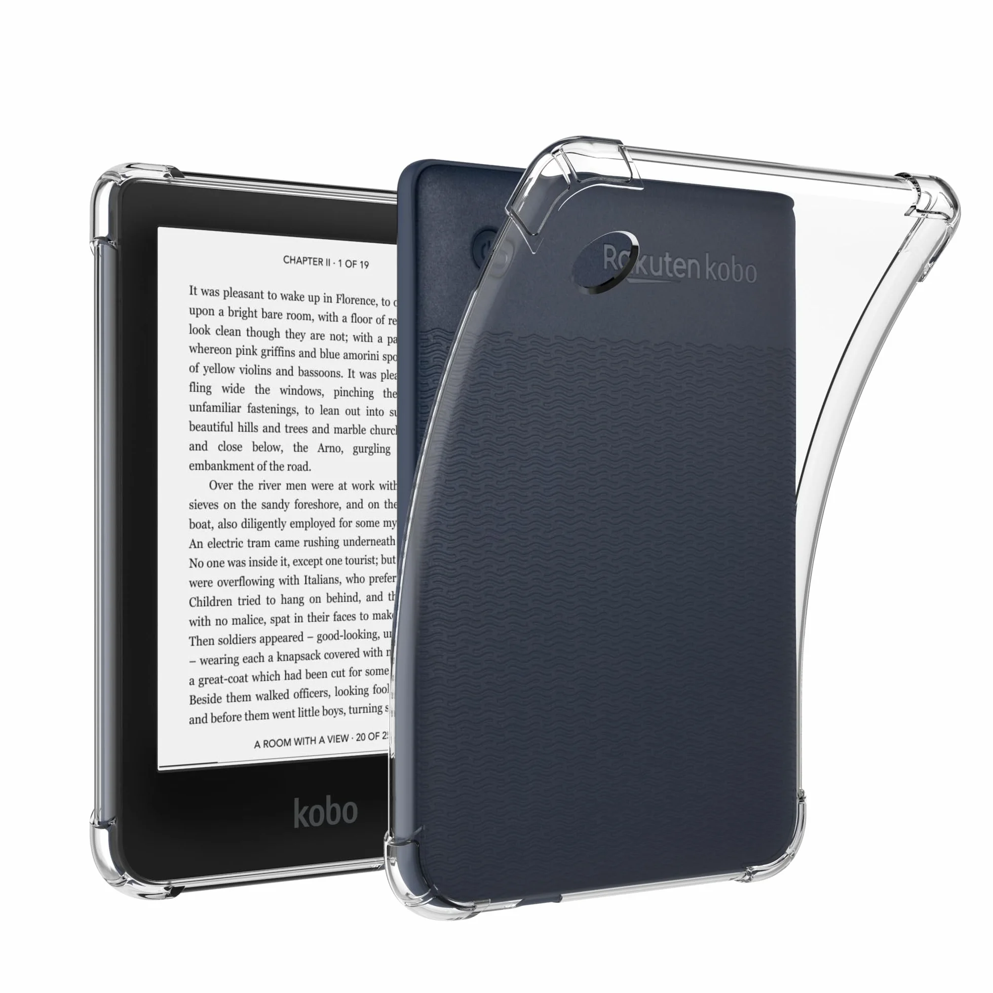 Vancle Funda para Kobo Clara Colour 6" / Clara BW 6" / Clara 2E 6" eReader (2024/2022), Carcasa Protectora Fina Transparente Anticaídas Reforzada