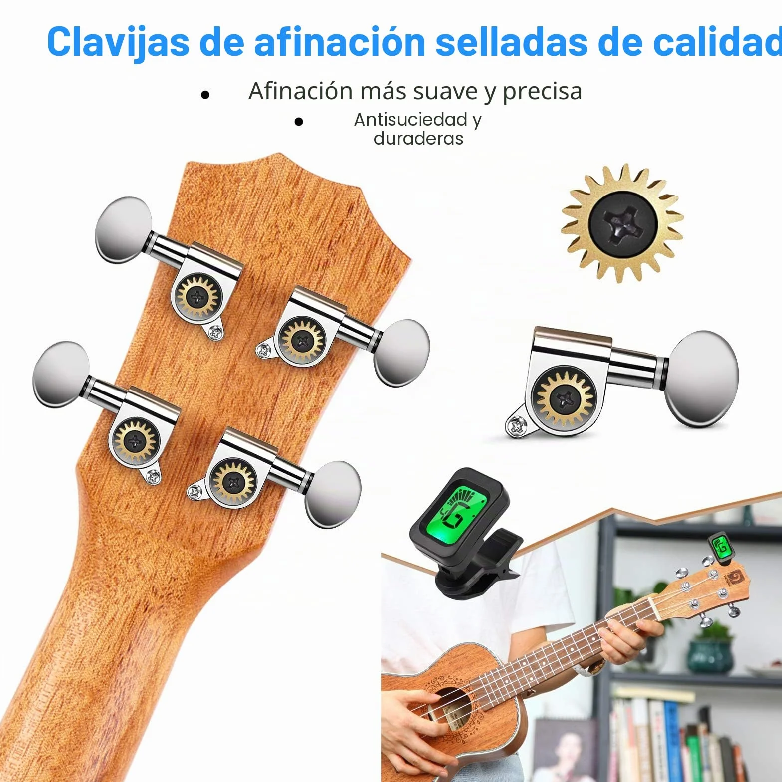 Vangoa Conciertos Ukelele Caoba 23 Pulgada Acústico Hawaiian Ukulele Kit para Principiantes, Estudiante, Intermedio