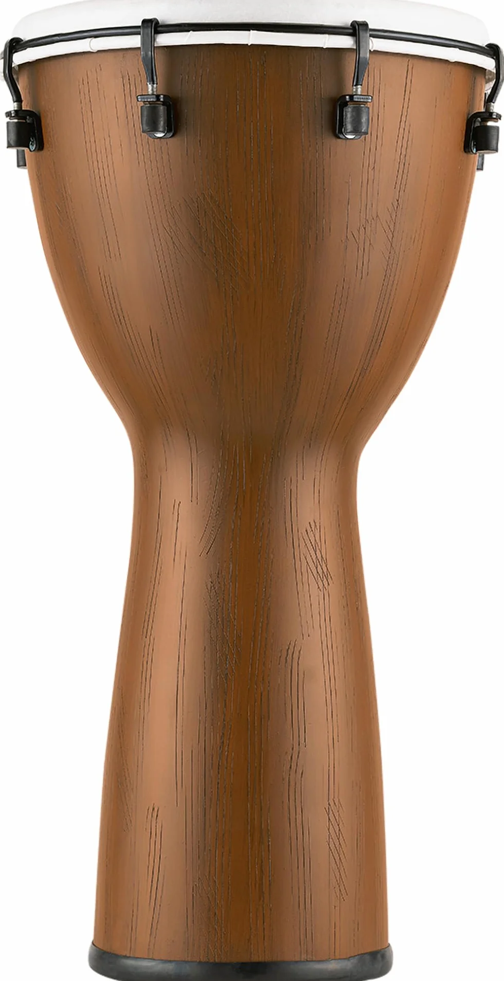Meinl Percussion Djembe (todo tipo de clima) con carcasa sintética y cabeza, serie Alpine — NO fabricado en China — Tamaño mediano de 30,48 cm sintonizado mecánicamente, 2 años de garantía (ADJ12-BW)