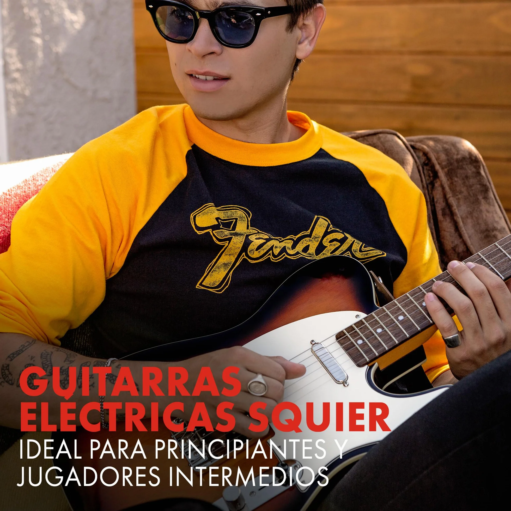Squier by Fender - Guitarra eléctrica Mustang HH, diapasón de arce, golpeador blanco, rosa flash, Incluye cursos virtuales gratuitos en Fender Play