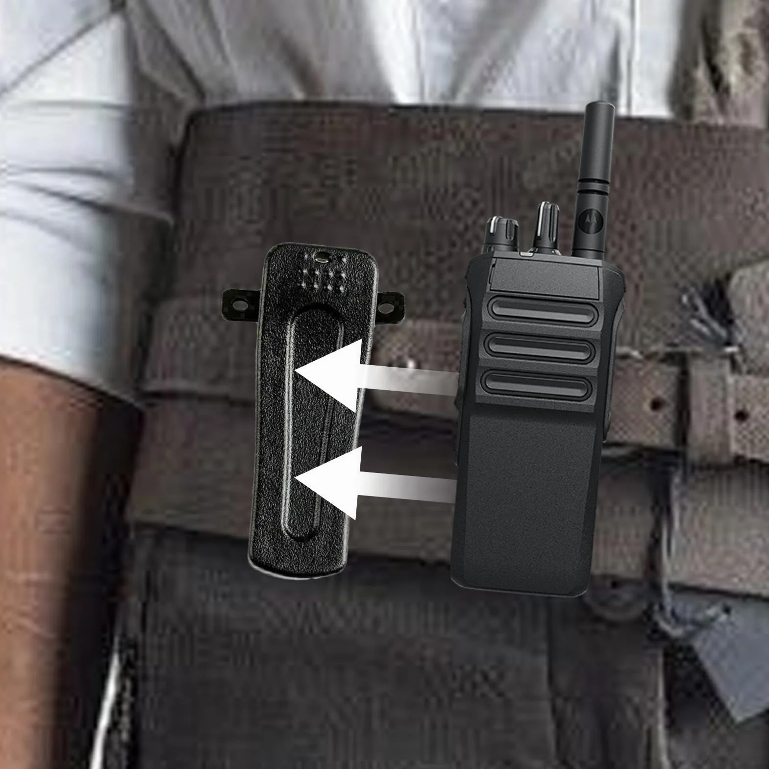 Clip Fijo de Repuesto para Walkie Talkies, Ligero para Logística Construcción Seguridad