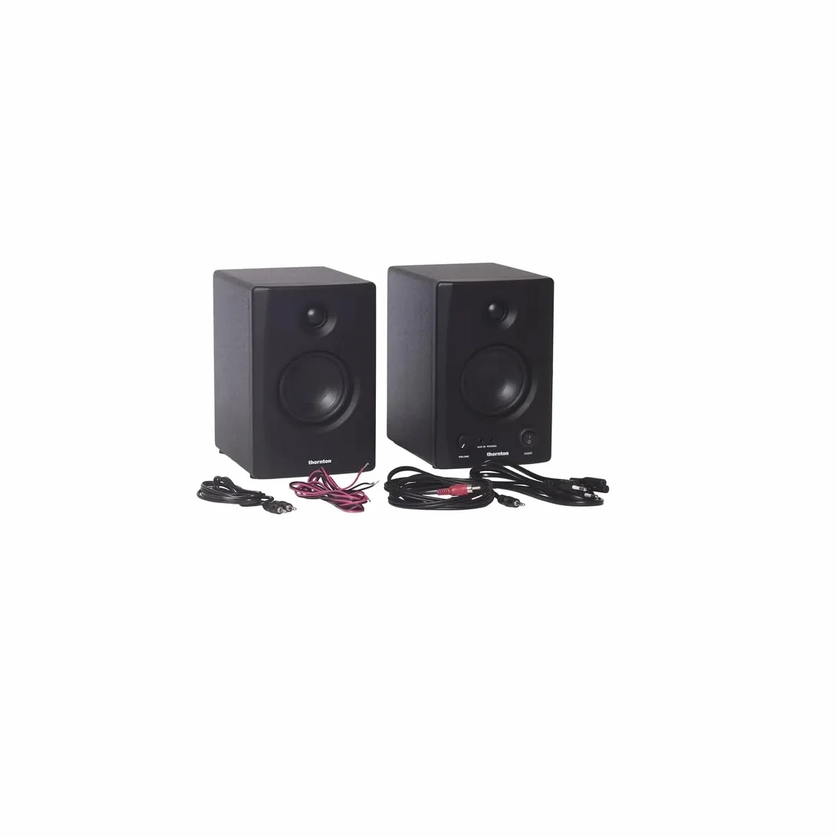 Thornton Monitores de Estudio Activos Pure 35 (par) - 50 W Clase D, entradas balanceadas/no balanceadas, Salida de Auriculares, afinación acústica y BT