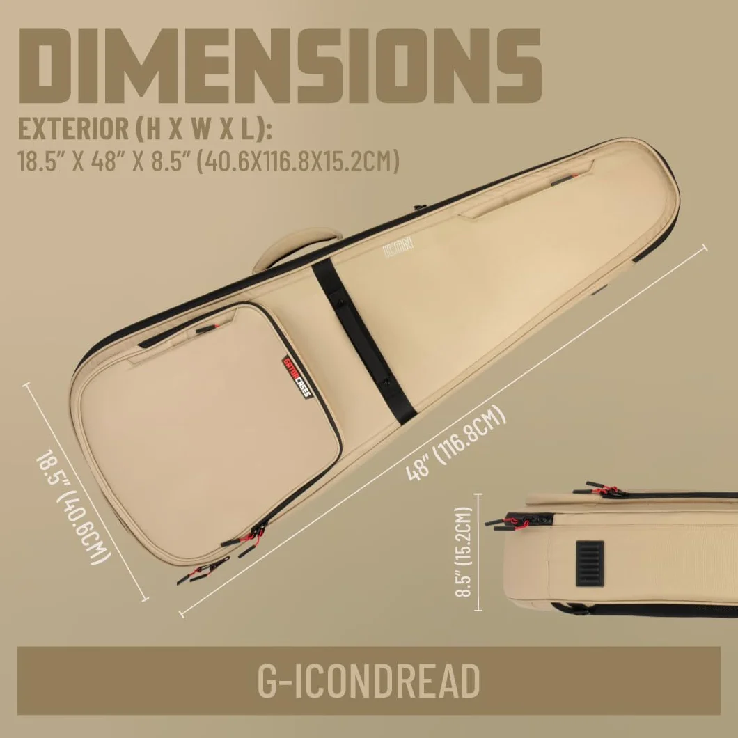 Gator Cases Icon Series Gig Bag Premium Resistente a la Intemperie para Guitarras Acústicas con Cremallera TSA; Verde(G-ICONDREAD-GRN)