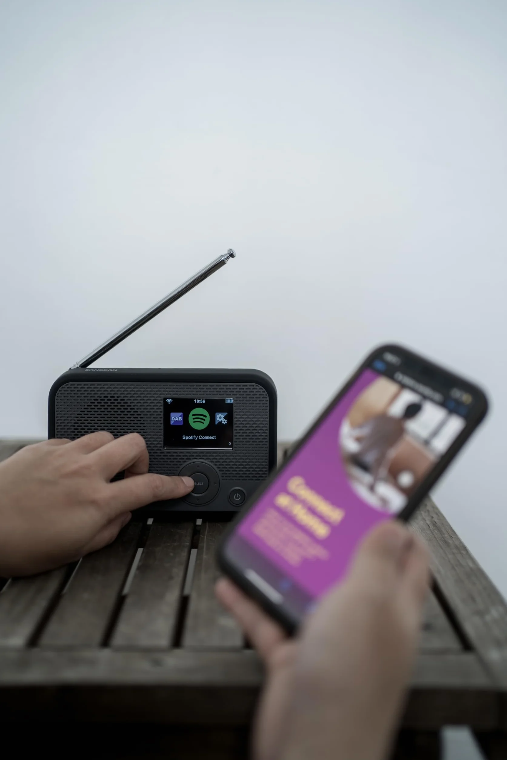 Sangean WFR-39 Radio por Internet con Dab+, FM, WiFi Gris-Negro