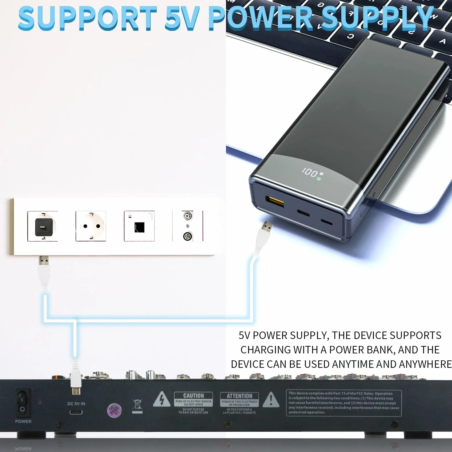 M7 - Mezcladores de grabación sin alimentación de 5 V con 99DSP, MP3, USB, DJ, Bluetooth, consola mezcladora de audio de 48 V, tablas de mezcla de bandas de 7 canales para grabación de estudio