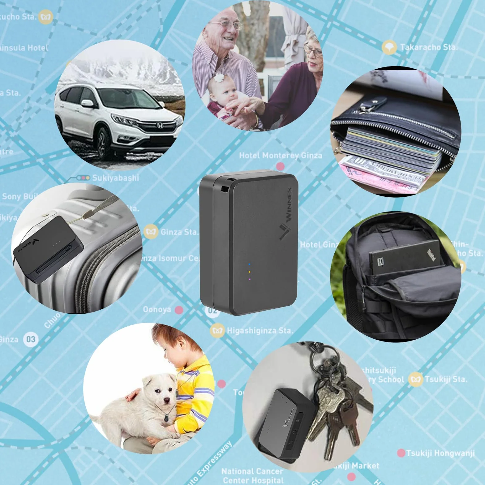 Mini Localizador GPS 4G Coche con Tarjeta SIM 1500mAh 60 Días en Espera Magnético Antirrobo TK903