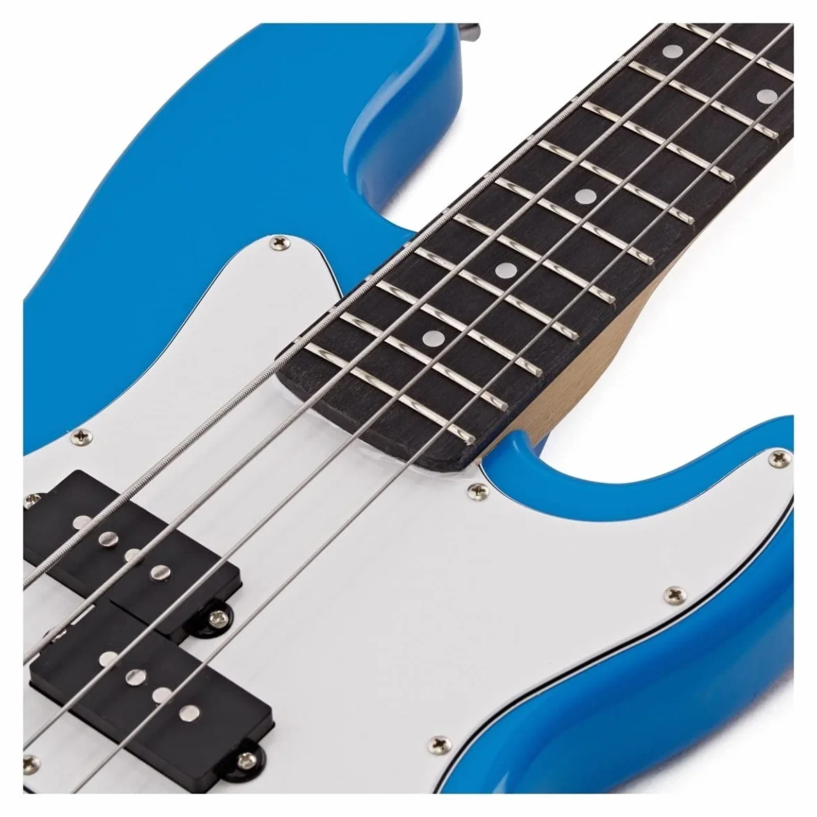 Guitarra baja 3/4 LA de Gear4music Blue con accesorios