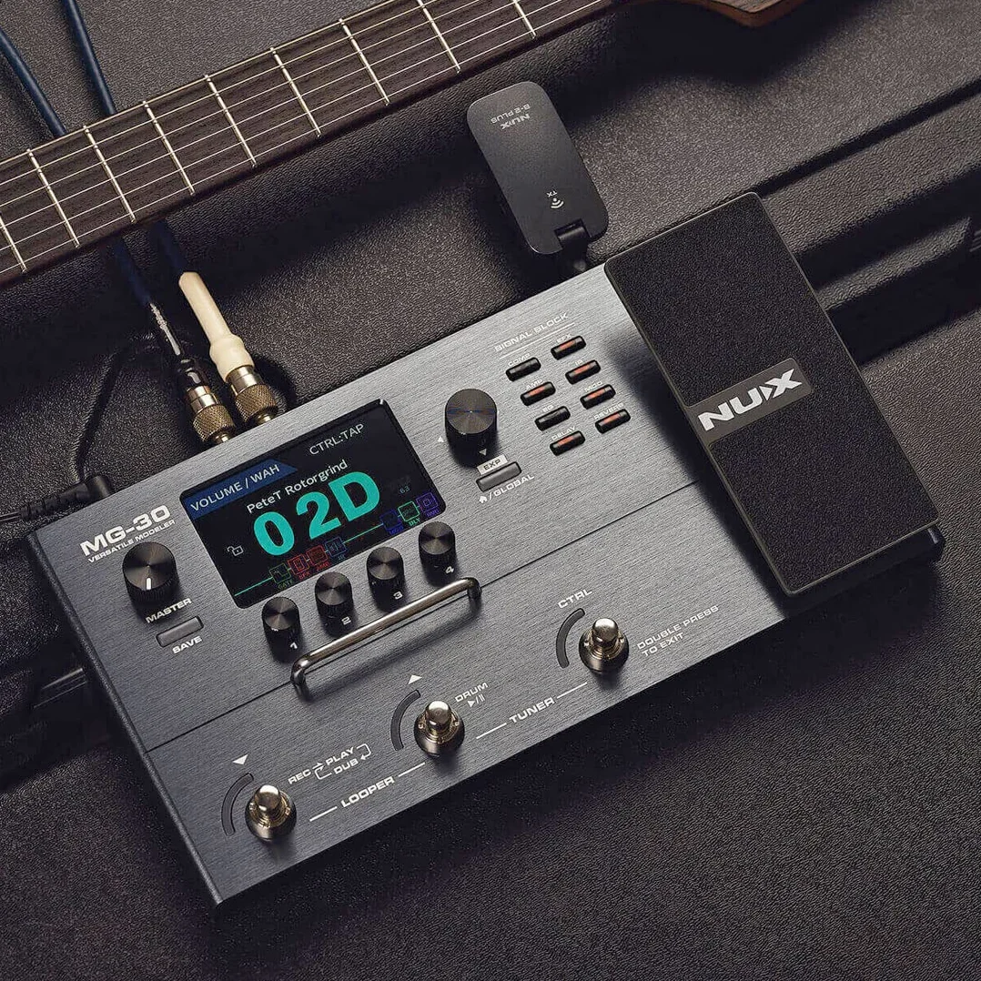 Nux MG-30 Máquina de modelado de guitarra con múltiples efectos + cable jack keepdrum