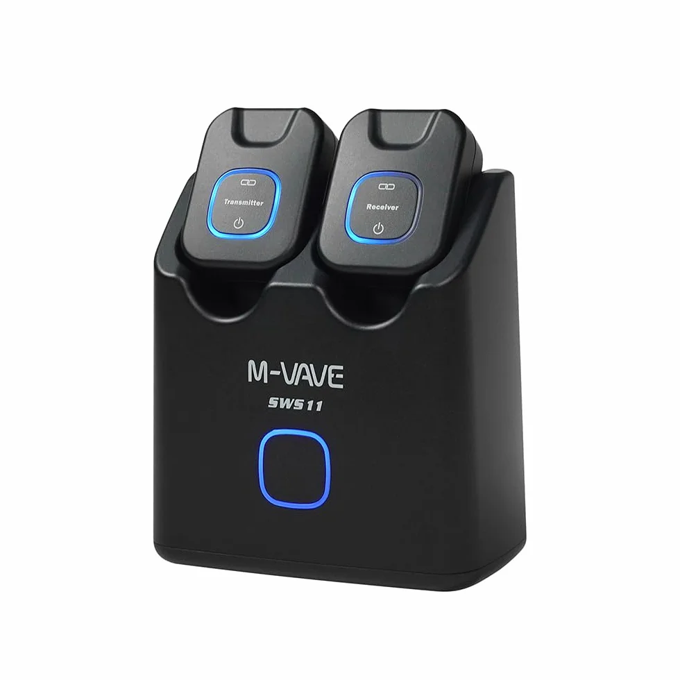 Sistema inalámbrico para guitarra M-Vave SWS11 de 5.8 GHz: Transmisor y receptor digital para guitarra y bajo eléctricos