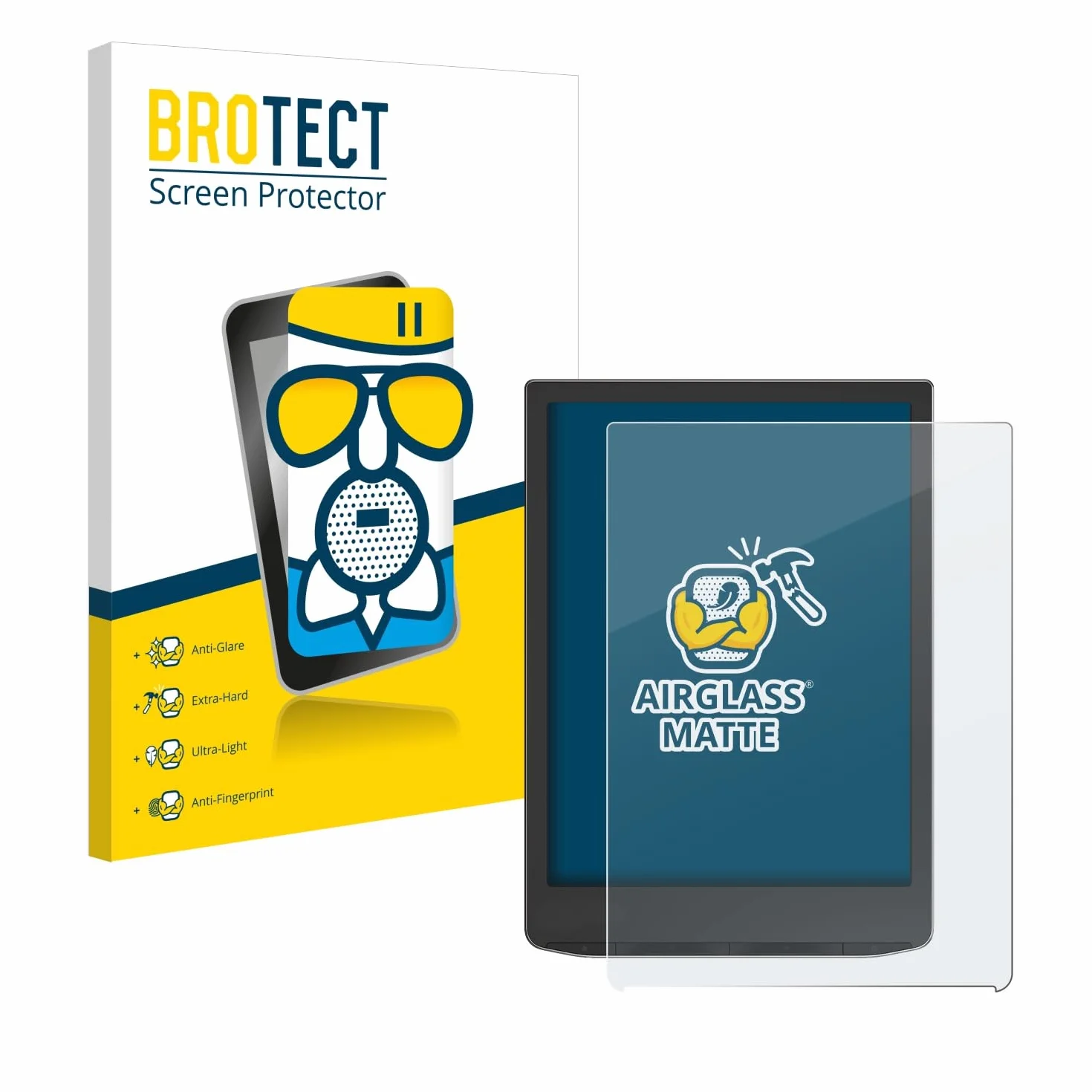 BROTECT Protector Pantalla Mate Cristal para PocketBook InkPad 4 Anti-Reflejos
