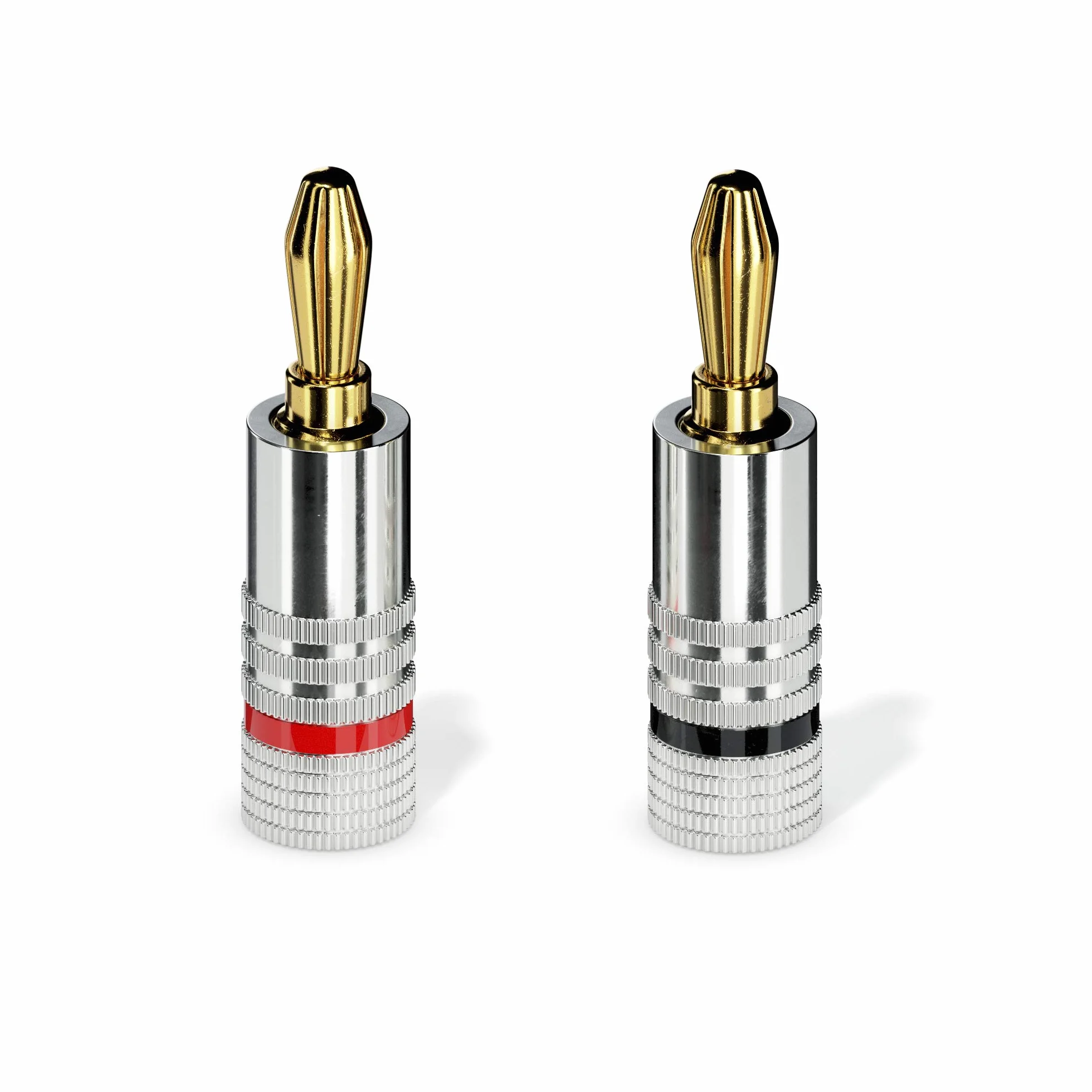 sonero® lote de 4 fichas bananas, verter todos los alambres de enceintes de un diámetro máximo de 6 mm², (12x rouge, 12x noir), plaqué o 24 quilates