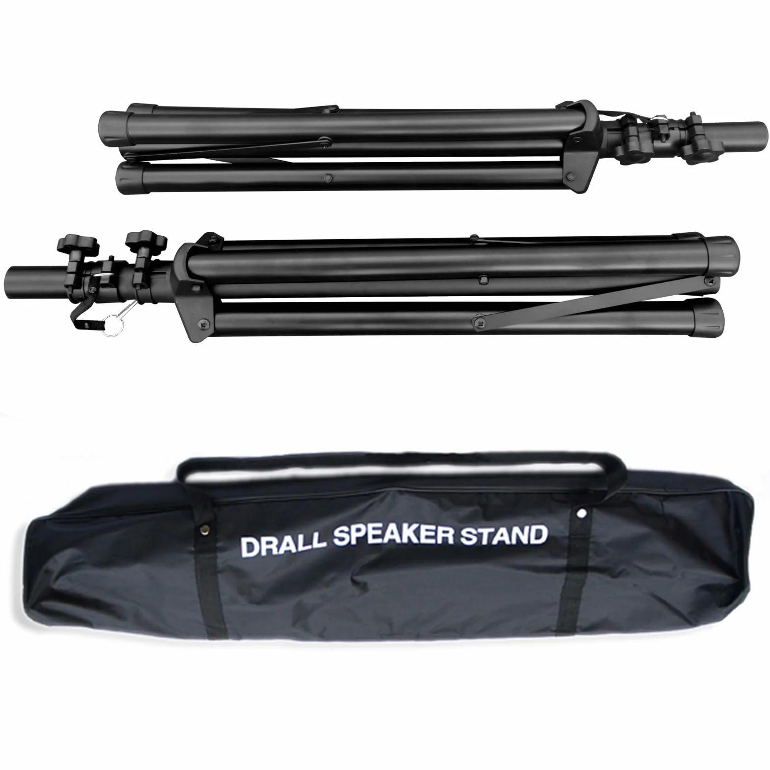 Soportes para Altavoces Ajustables con Trípode 100-180 cm 60 kg - Pack de 2 - Incluye Bolsa de Transporte - Modelo BS3x2_BS3TKx1