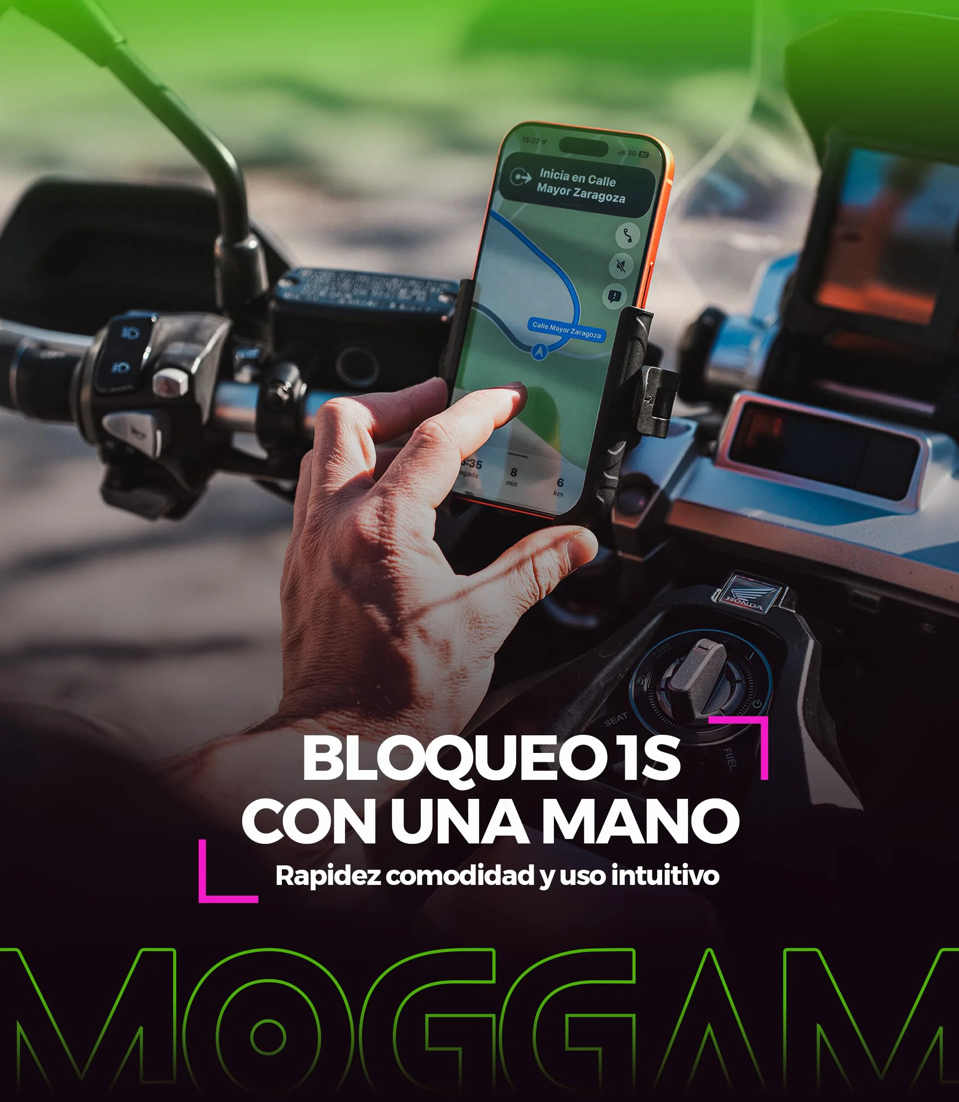 Soporte Móvil Ultra Resistente Antivibración para Bicicleta con Pinza de Aluminio Rotación 360° para Manillar MTB Smartphone