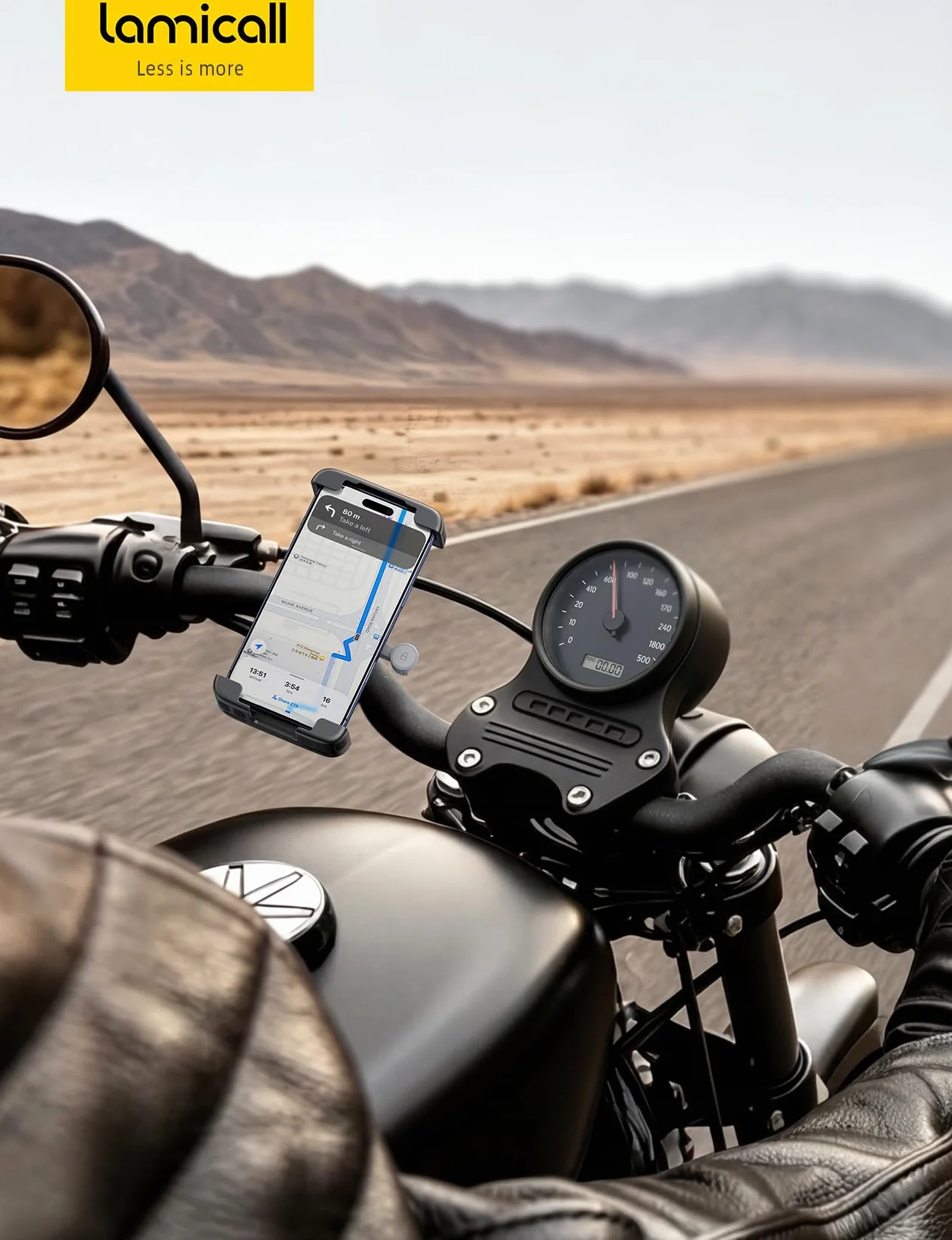 Lamicall Soporte Móvil Bicicleta Moto 360° Rotación Liberación Rápida para iPhone 17 16 15 14 Pro Max Galaxy S25 S24 Ultra 6-7"