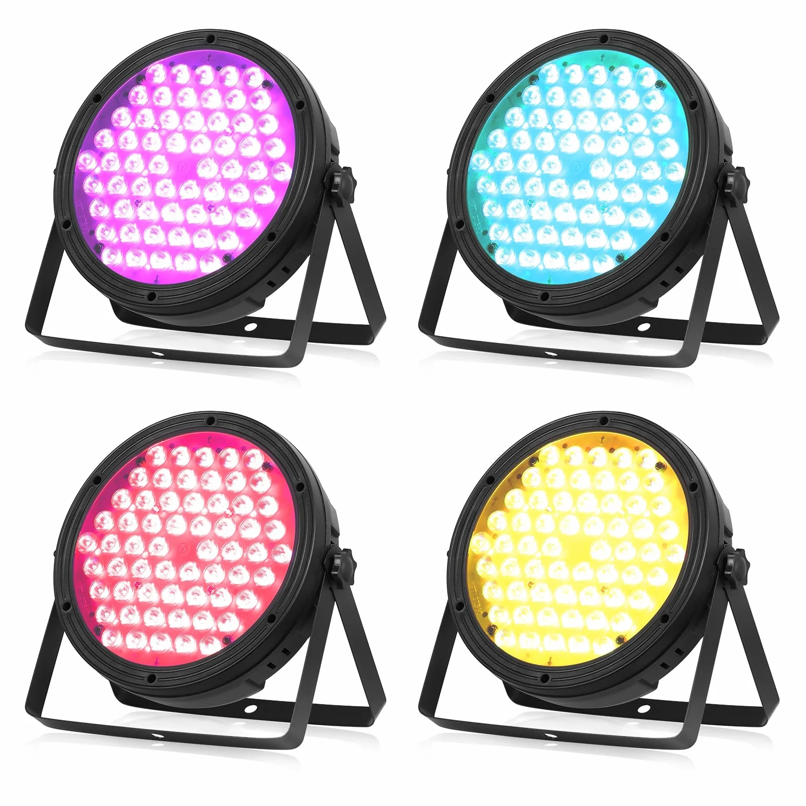 BETOPPER Luz de Escenario RGBW 4-in-1 luces dj 120W DMX LED Par Light Disco Lights DJ Sonido activado Party Lights para Iglesias, Bodas, Bandas, Drama, Club, Luces de Fiesta de Navidad LPC120 (4Pieza)