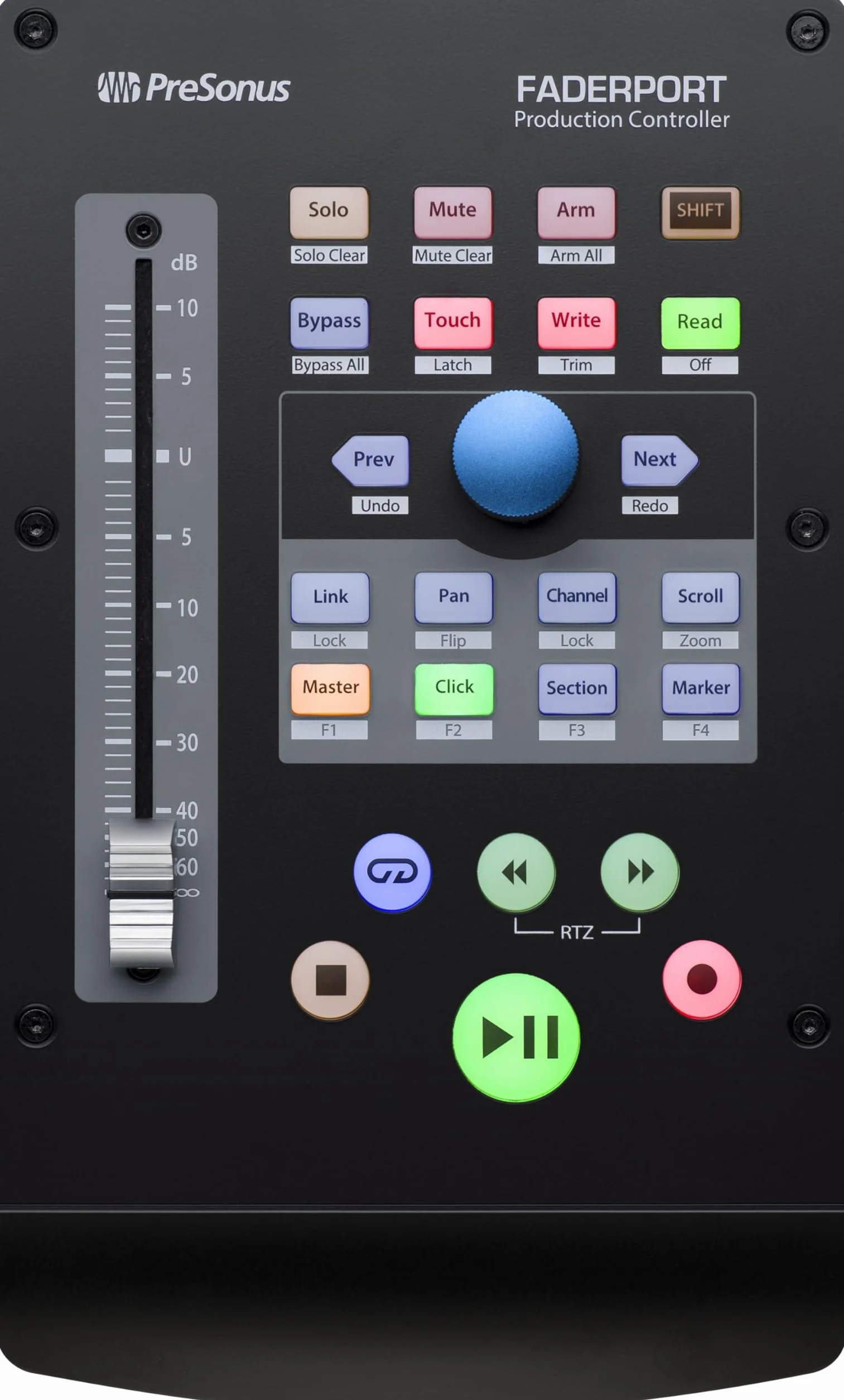 PreSonus FaderPort, Controlador de Mezcla DAW para Producción Musical con Studio One Artist, Ableton Live Lite, Paquete de Software de Grabación, Difusión y Podcasting