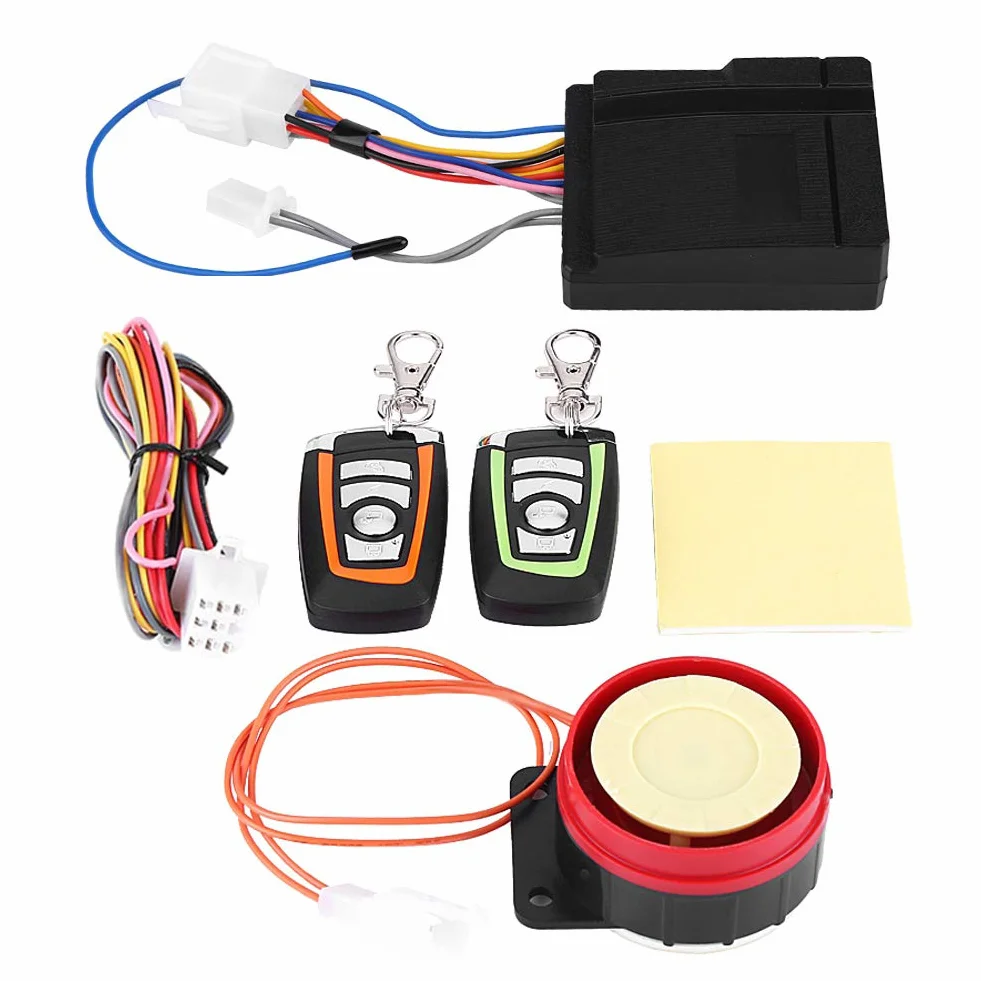 Sistema de Alarma para Motocicleta, Alarma inalámbrica para Bicicleta con Control Remoto, Resistente al Agua, Volumen Alto, Sistema de Alarma de Seguridad antirrobo para Motocicleta, Control Remoto