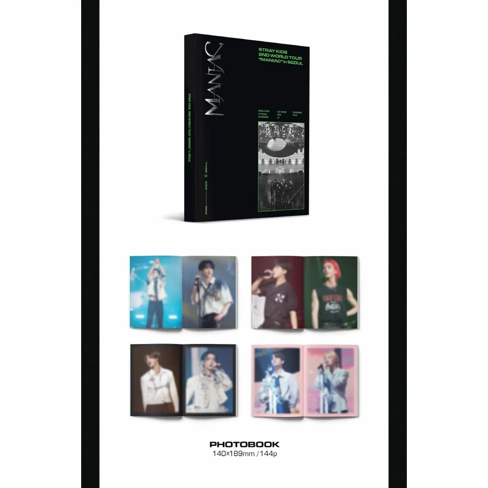 Stray Kids 2ª gira mundial MANIAC Seúl Fotolibro Póster plegable SKZ Versión DVD