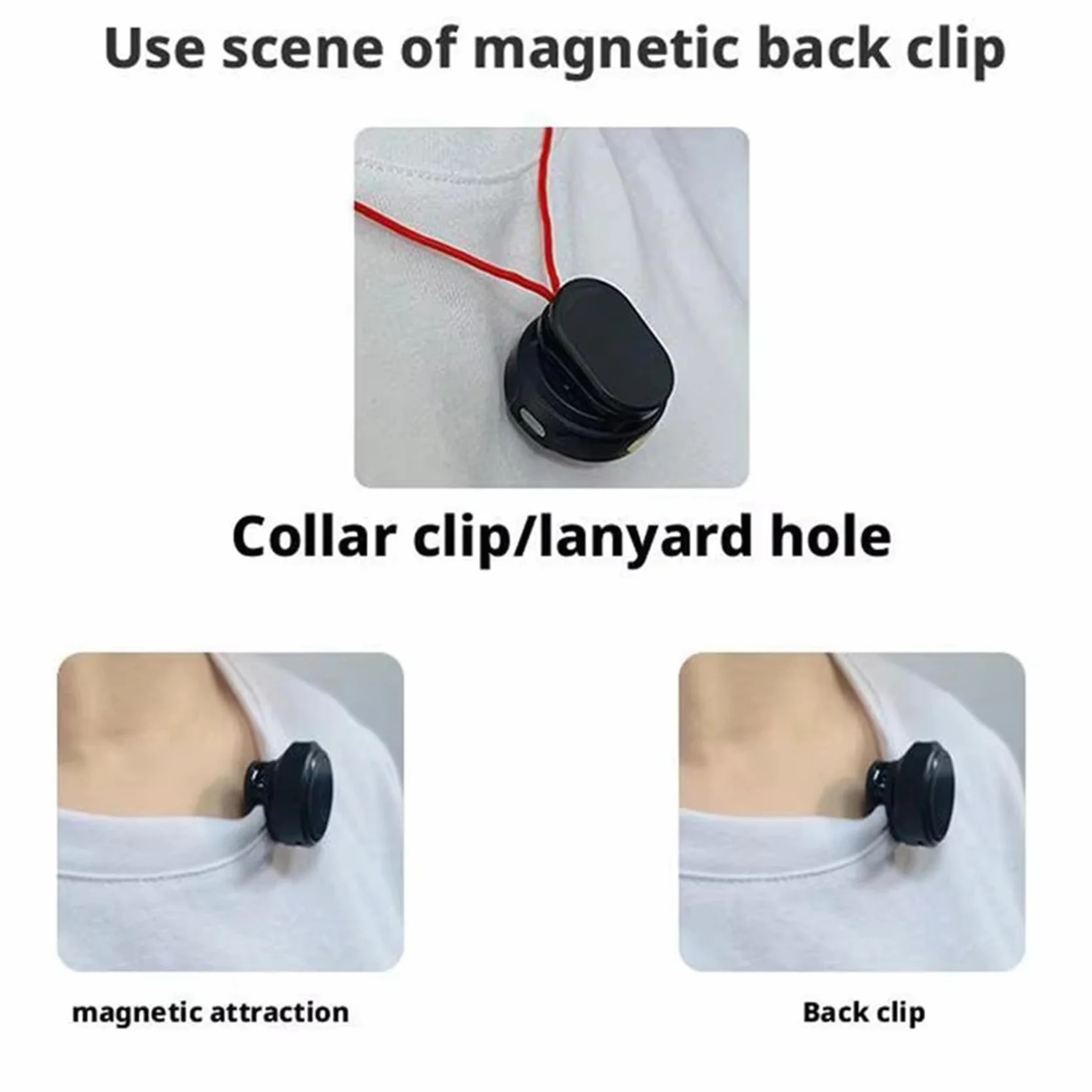 2 clips traseros magnéticos para micrófono inalámbrico, cuello de clip magnético, soporte magnético para micrófono
