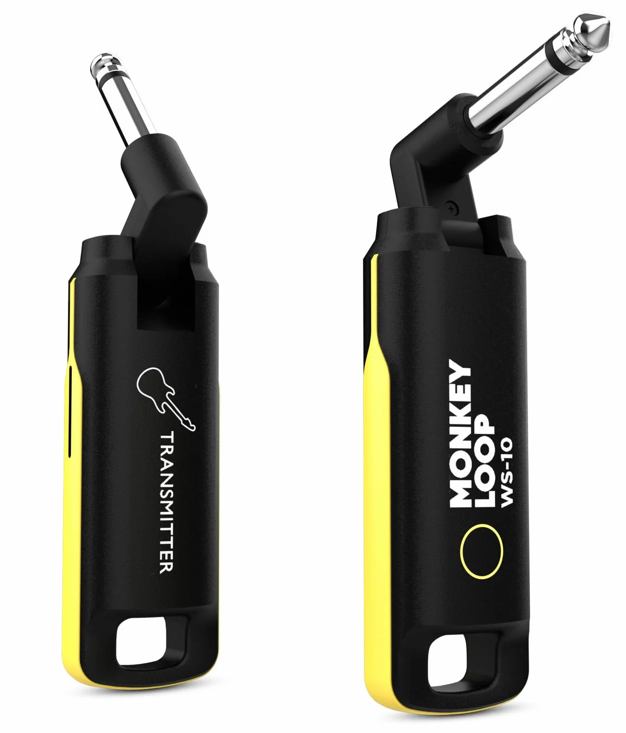 MONKEY LOOP WS-10 - Sistema Inalámbrico para Guitarra o Bajo con Batería Incorporada - Receptor y Transmisor de Audio Recargable - Transmisión hasta 50 Metros con 6 Horas de Autonomía