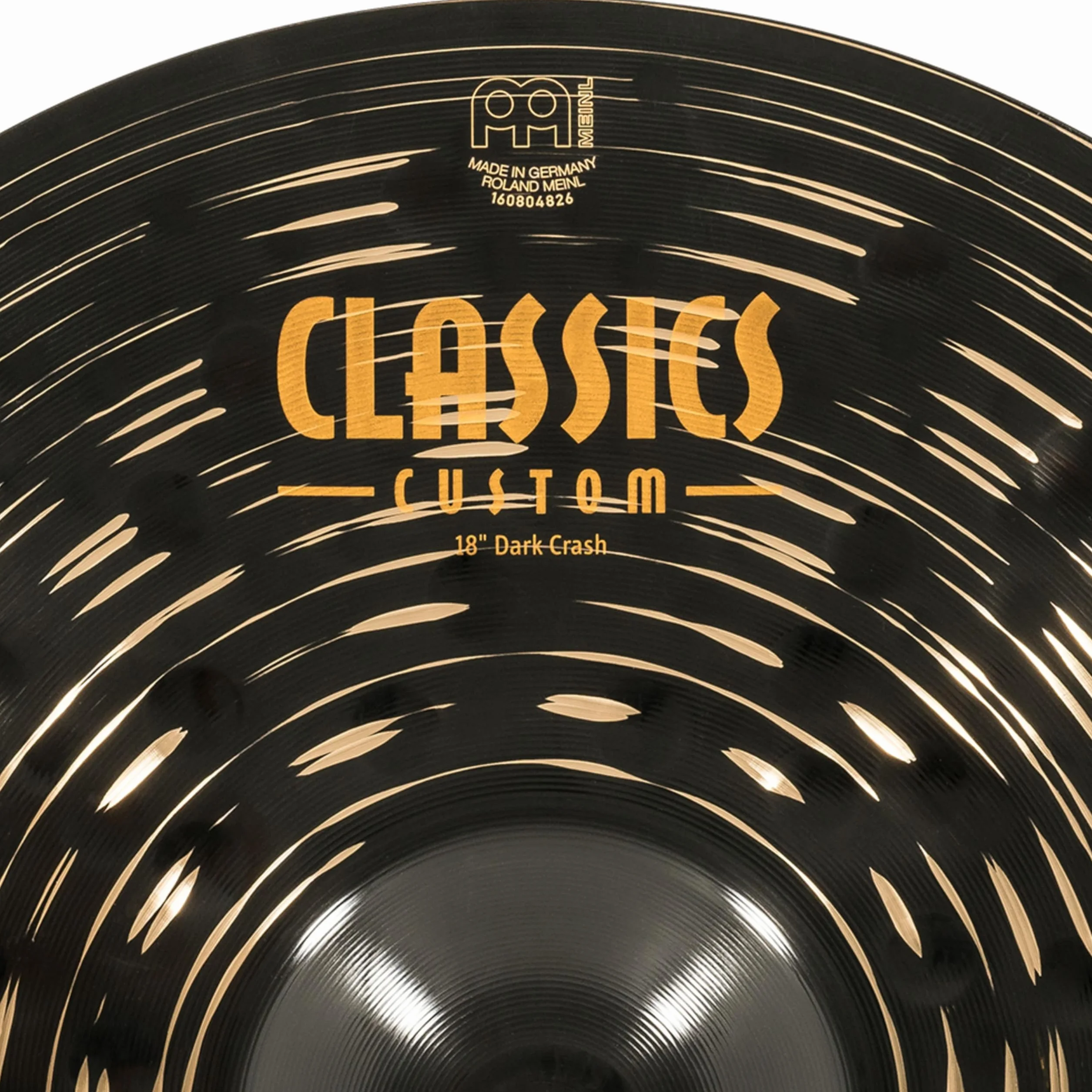 Meinl Cymbals Classics Custom Dark Plato Crash de 18 pulgadas (45,72cm) Platillos de Batería - Bronce B12, Acabado Oscuro (CC18DAC)