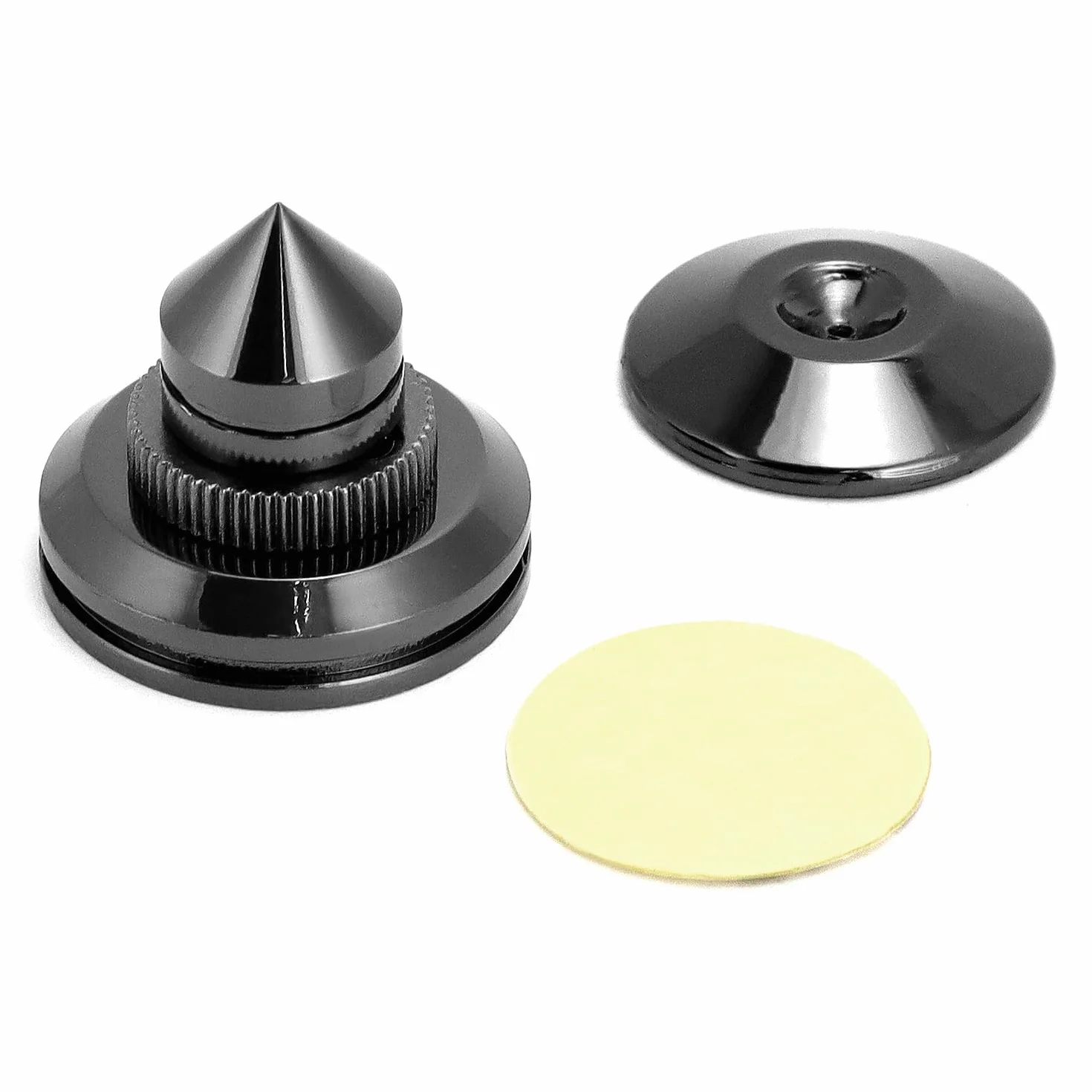 QWORK 8 Piezas Puntas para Altavoces, Soportes de Latón Chapado en Oro, a Prueba de Golpes para HiFi