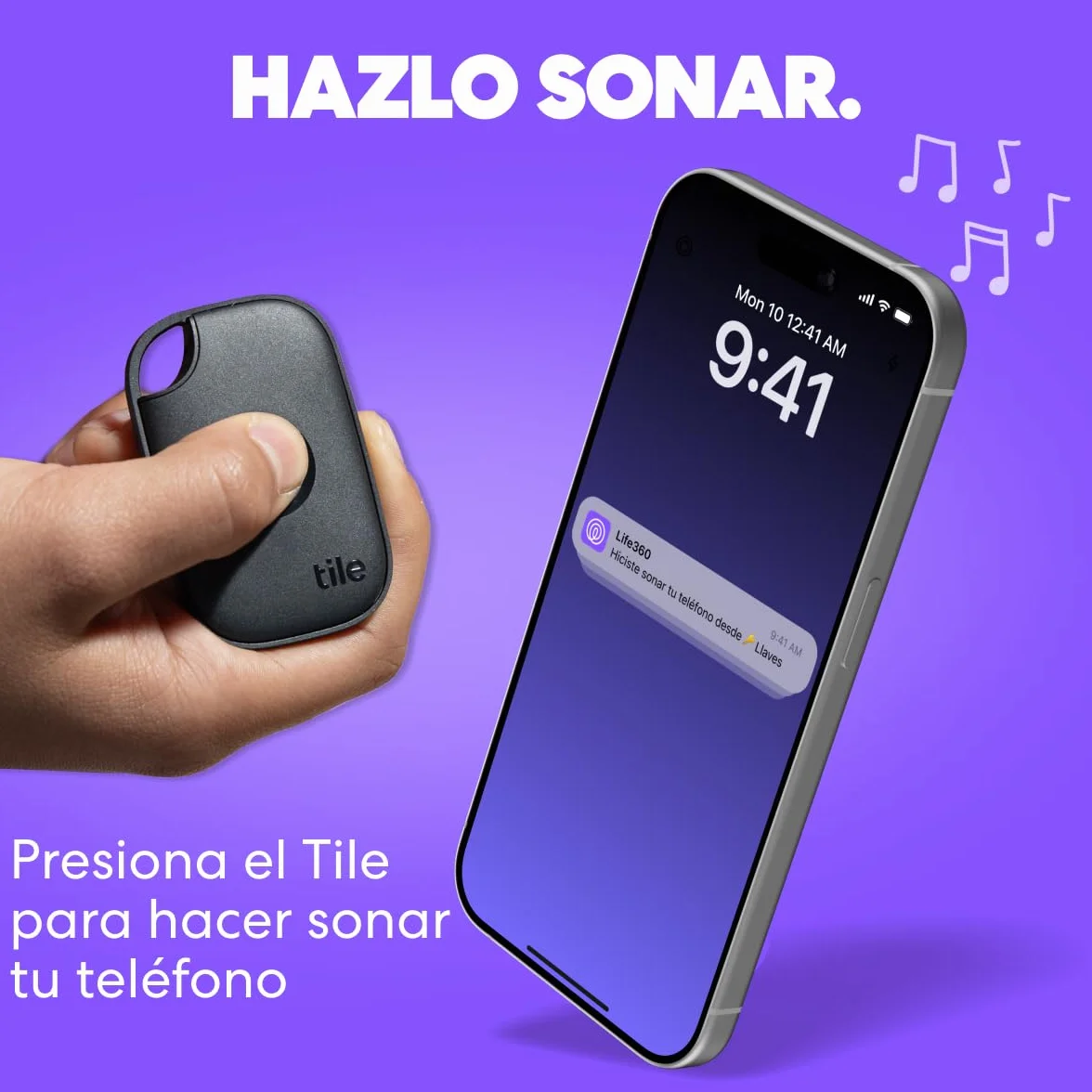 Tile by Life360 Pro - Localizador Bluetooth Potente, localizador de Llaves y localizador de Objetos para Llaves, Bolsos y Mucho más. Compatible con iOS y Android. Paquete de 1 (Negro)