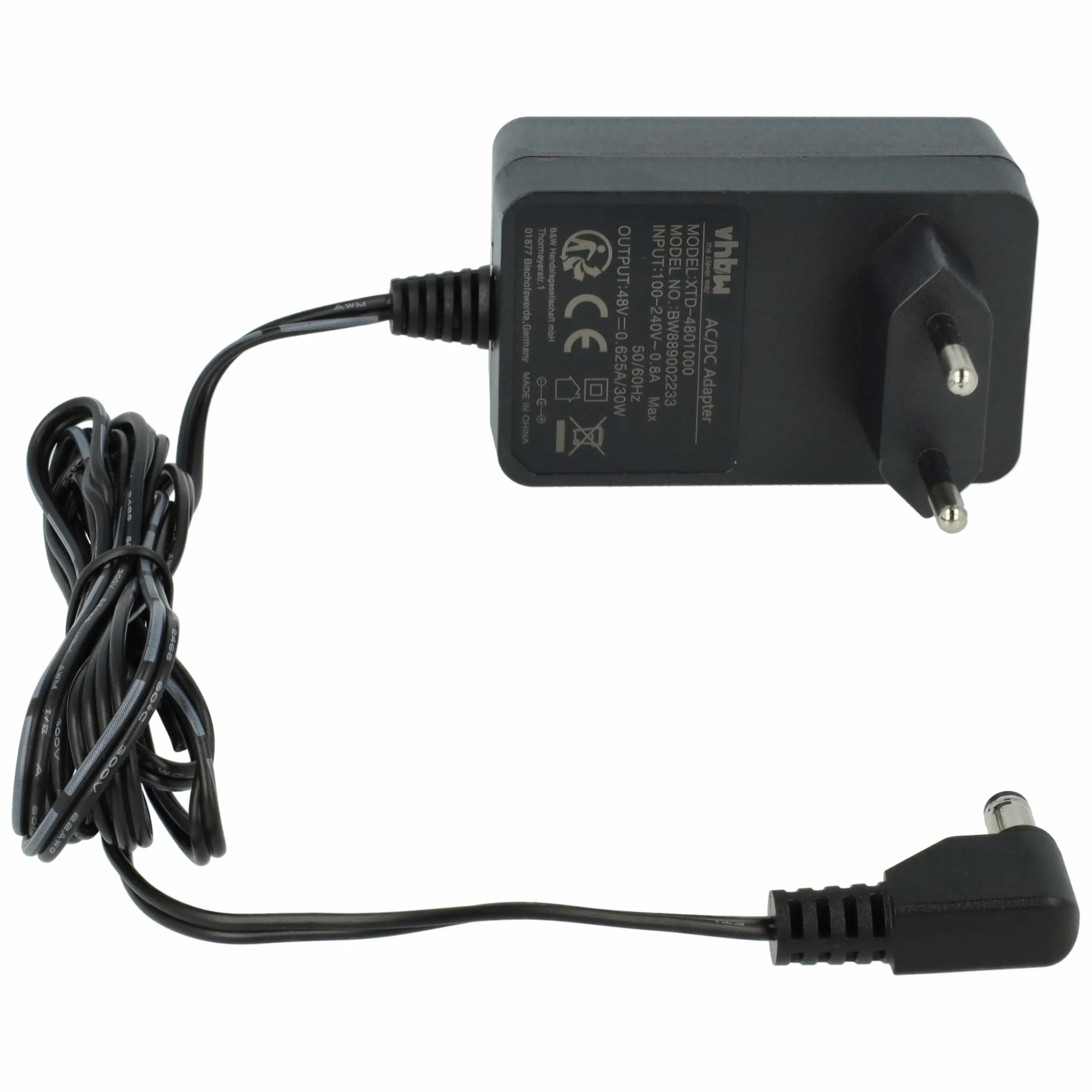 vhbw Fuente alimentación reemplaza Mitel PSAA30R-480(M) VoIP Sistema telefónico 160 cm