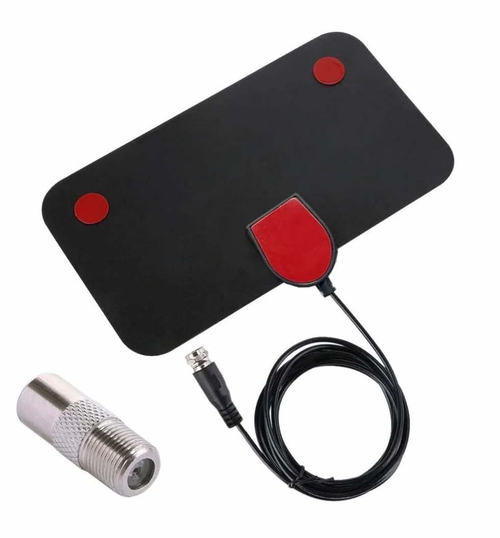 Mini antena de TV digital para interiores, amplificador de señal 50 millas, compatible con F-TV HDTV 4K