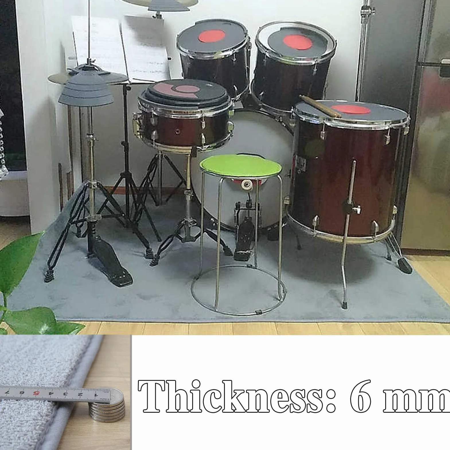 Alfombras Acusticas 150 x 270 cm Alfombra Bateria Electronica Alfombra para Bateria Acustica Alfombra de Batería Acústico Tapete de Tambor Alfombrillas Insonorizada Antideslizantes Alfombra de Tambor