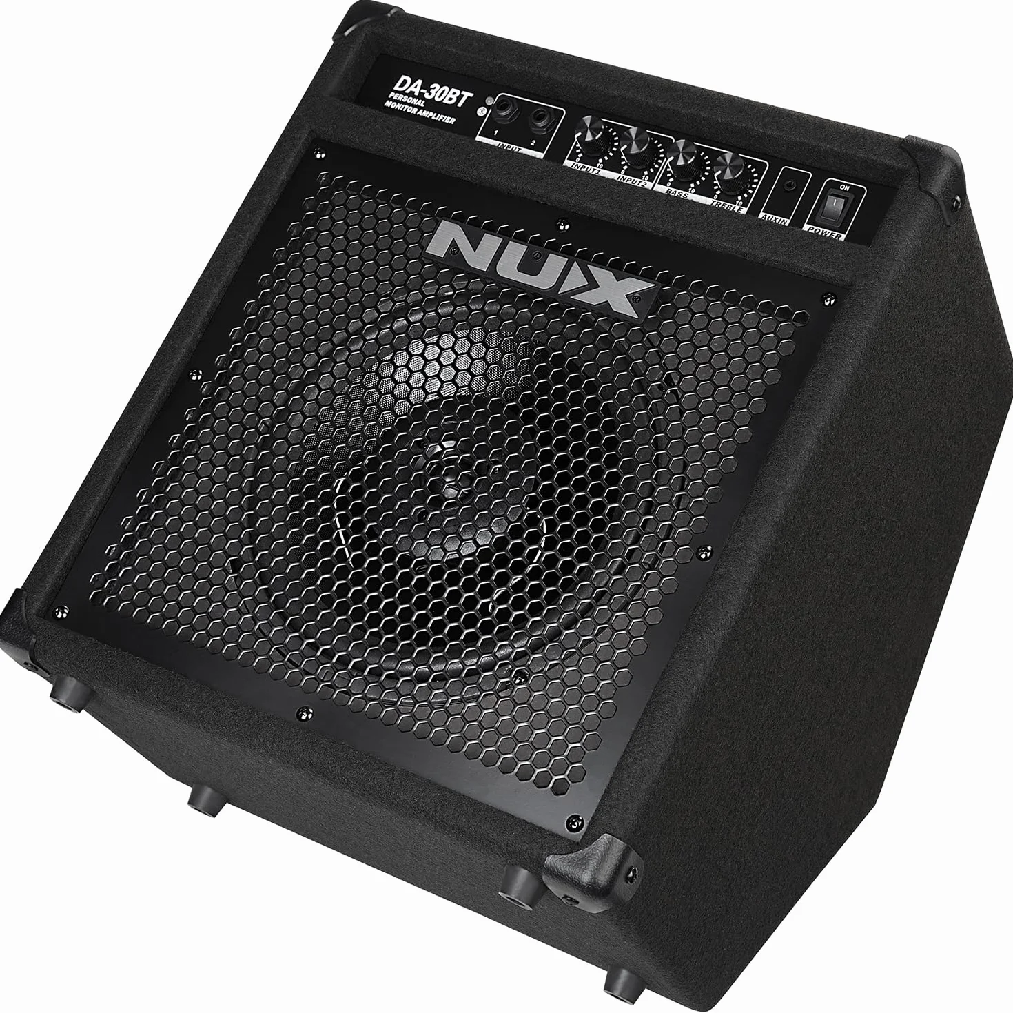 NUX DA-30BT - Altavoz de batería para monitor personal (30 W, portátil, Bluetooth, para batería electrónica)