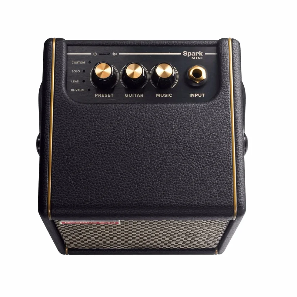Positive Grid │ Amplificador de Guitarra Spark Mini │ Mini Amplificador portátil de 10W para Guitarra eléctrica, bajo y Guitarra acústica (Negro)