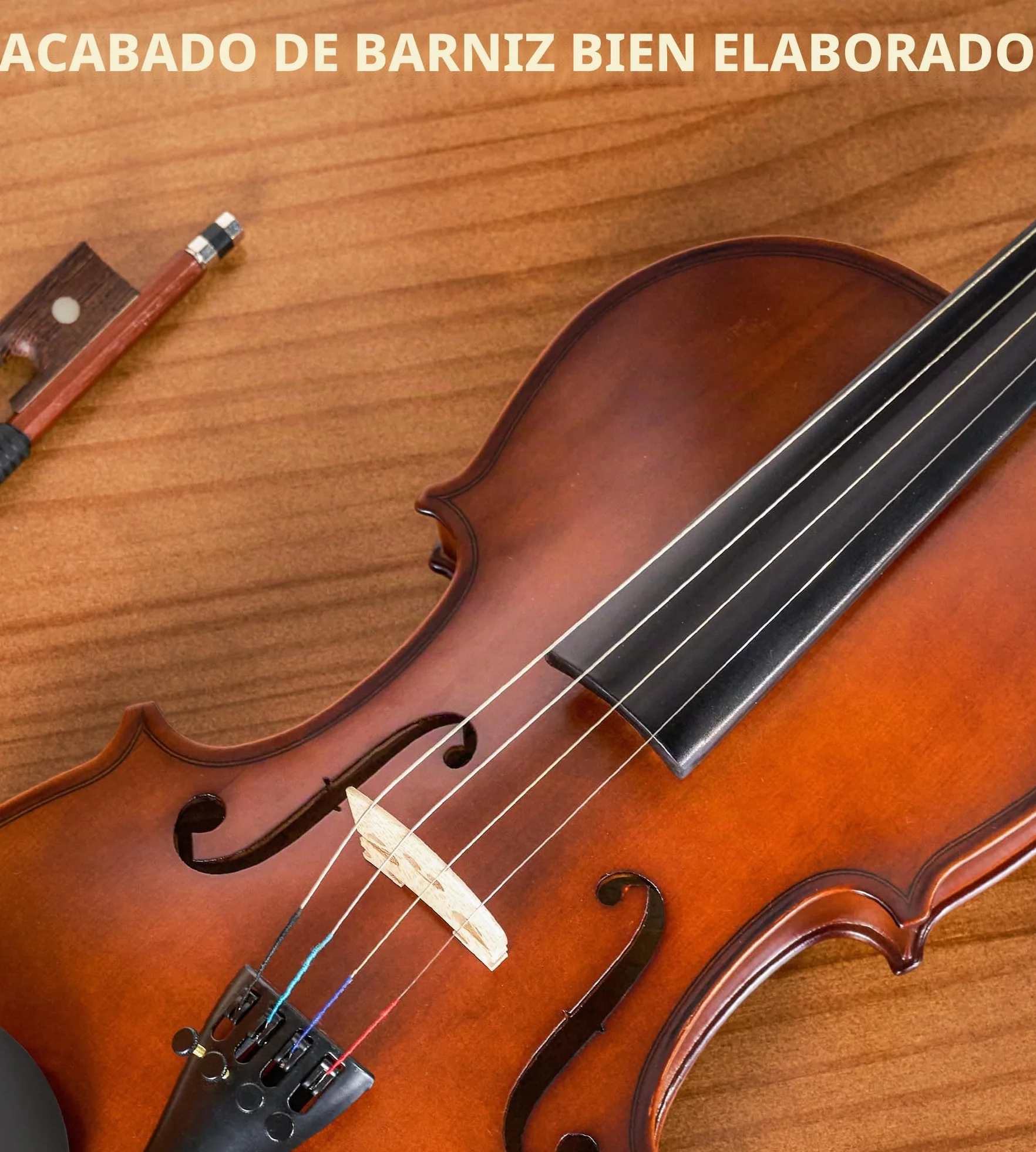 Vangoa 3/4 Violín Acústico Madera Violines para Principiantes, Adultos o Niños Tres cuartos Violin con Kits de Inicio