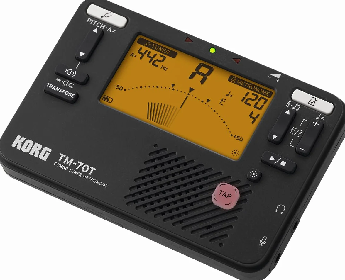 Korg TM70 Metrónomo y Afinador Cromático combinados - Negro