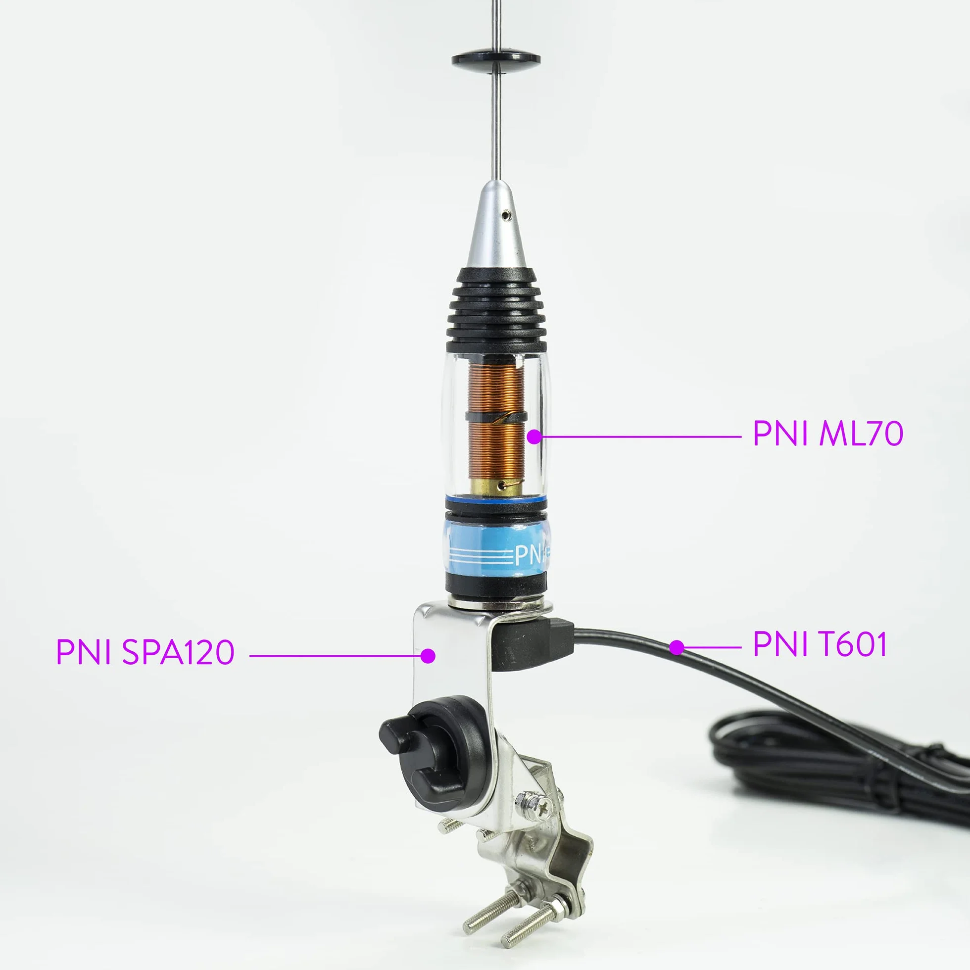 Antena CB PNI ML70, Longitud 70 cm, 26-30 MHz, 200 W, sin Accesorios