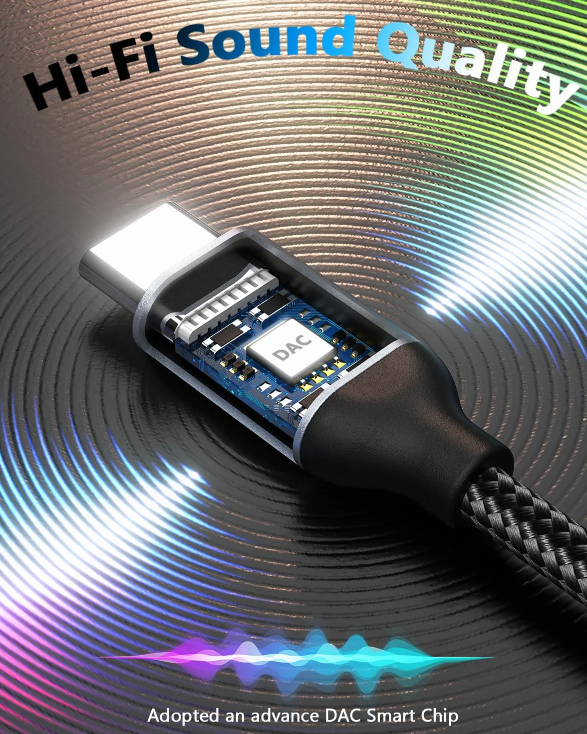 Cable Jack USB C a AUX 3,5 mm Nylon para iPhone 17 16 15 Samsung Galaxy S24 S23 S22 Adaptador Audio Estéreo