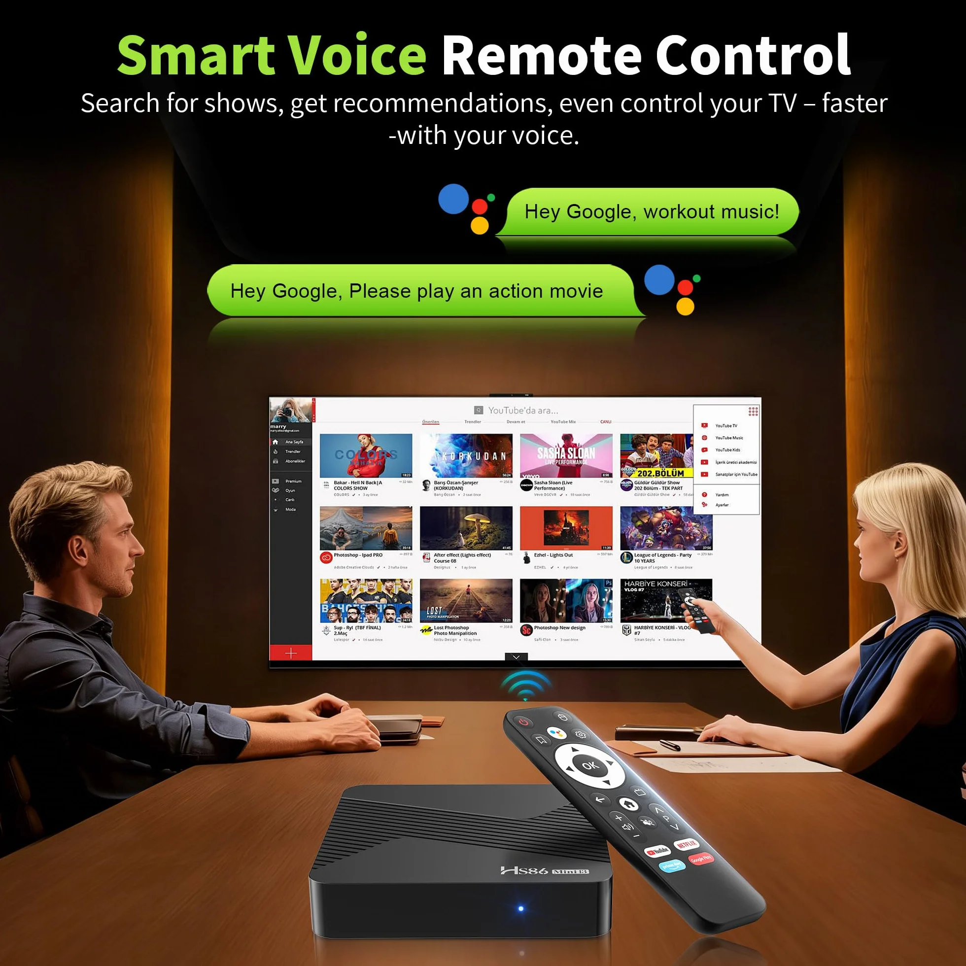 Android TV Box 2GB RAM 16GB ROM RK3528 Quad-Core Dual WiFi 100M Ethernet 8K Smart TV Box