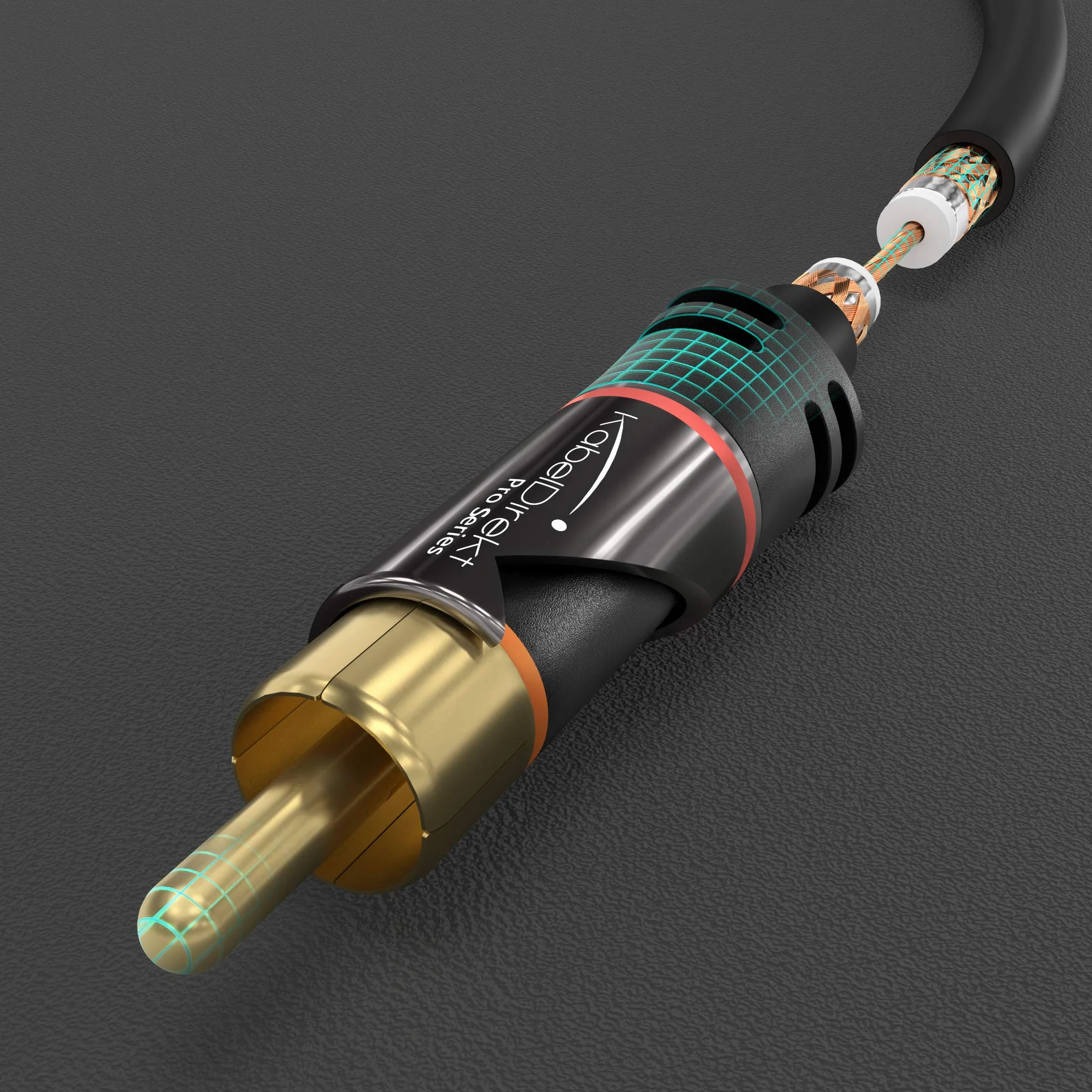 KabelDirekt – Cable adaptador macho Aux/3.5mm a RCA/phono – 3m – 2 enchufes RCA/phono (cable splitter audio Y, para conectar smartphones/notebooks y otros equipos a sistemas Hi–Fi/altavoces, negro)