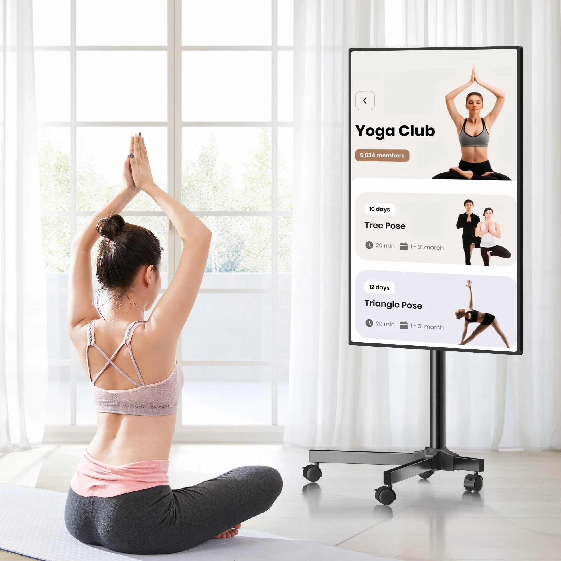 XINLEI Soporte TV con Ruedas para Televisores de 13 a 50 Pulgadas, Altura Ajustable, Inclinación 30°, VESA 200x200 mm, Modelo ML1350