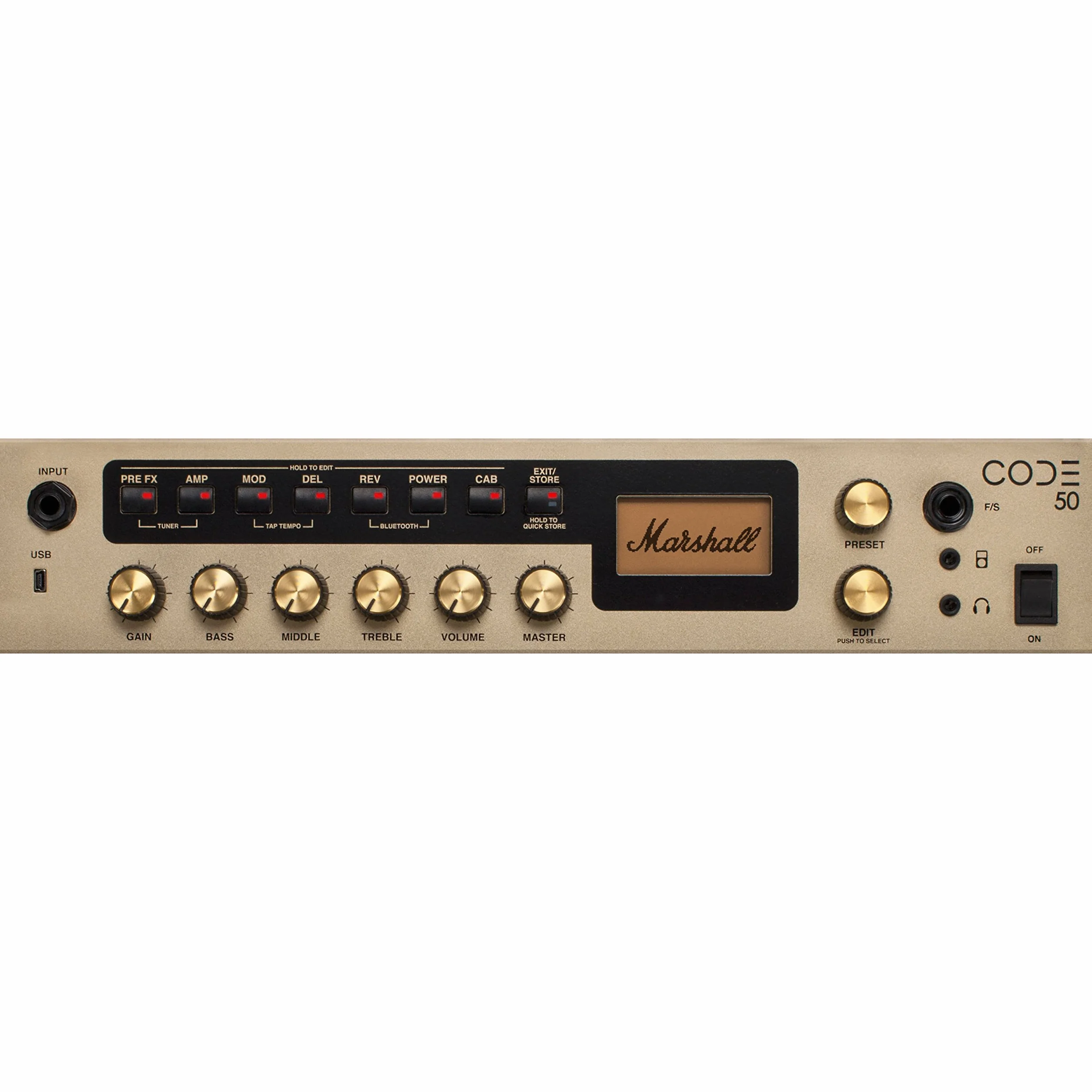 Marshall CODE 50 50 Watt Digital Amplificador de práctica adecuado para guitarra eléctrica - Negro