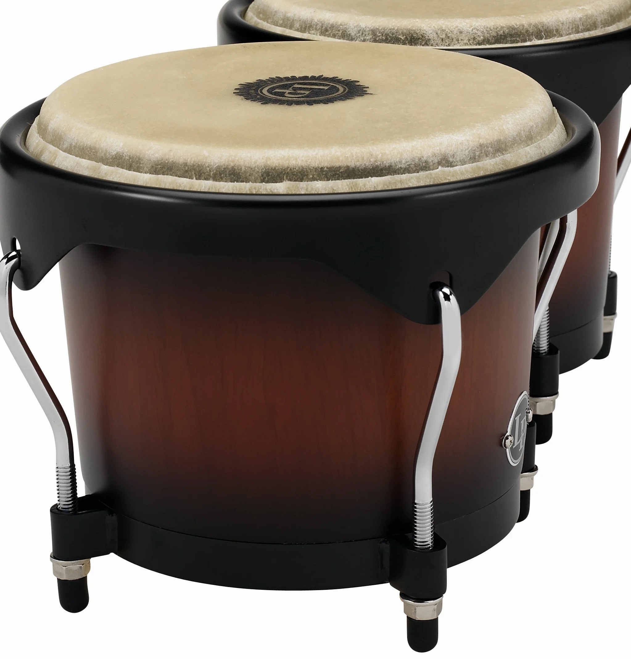LP Latin Percussion - City Series Bongo - 6" y 7"- roble siamés - herrajes negros - vintage sunburst mate LP601NY-VSB