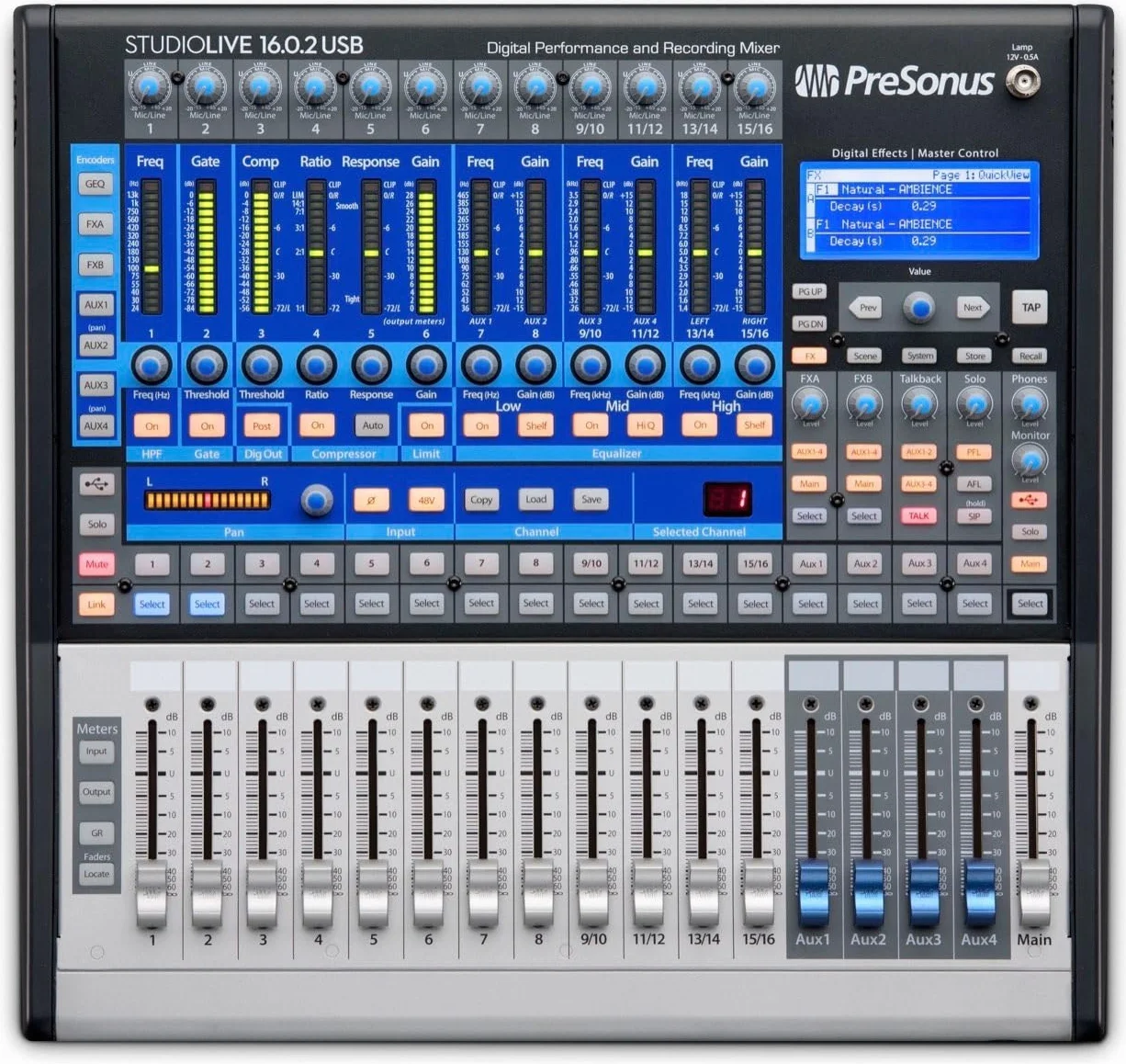 PreSonus StudioLive 16.0.2 USB, Mezclador Digital para Actuaciones y Grabación