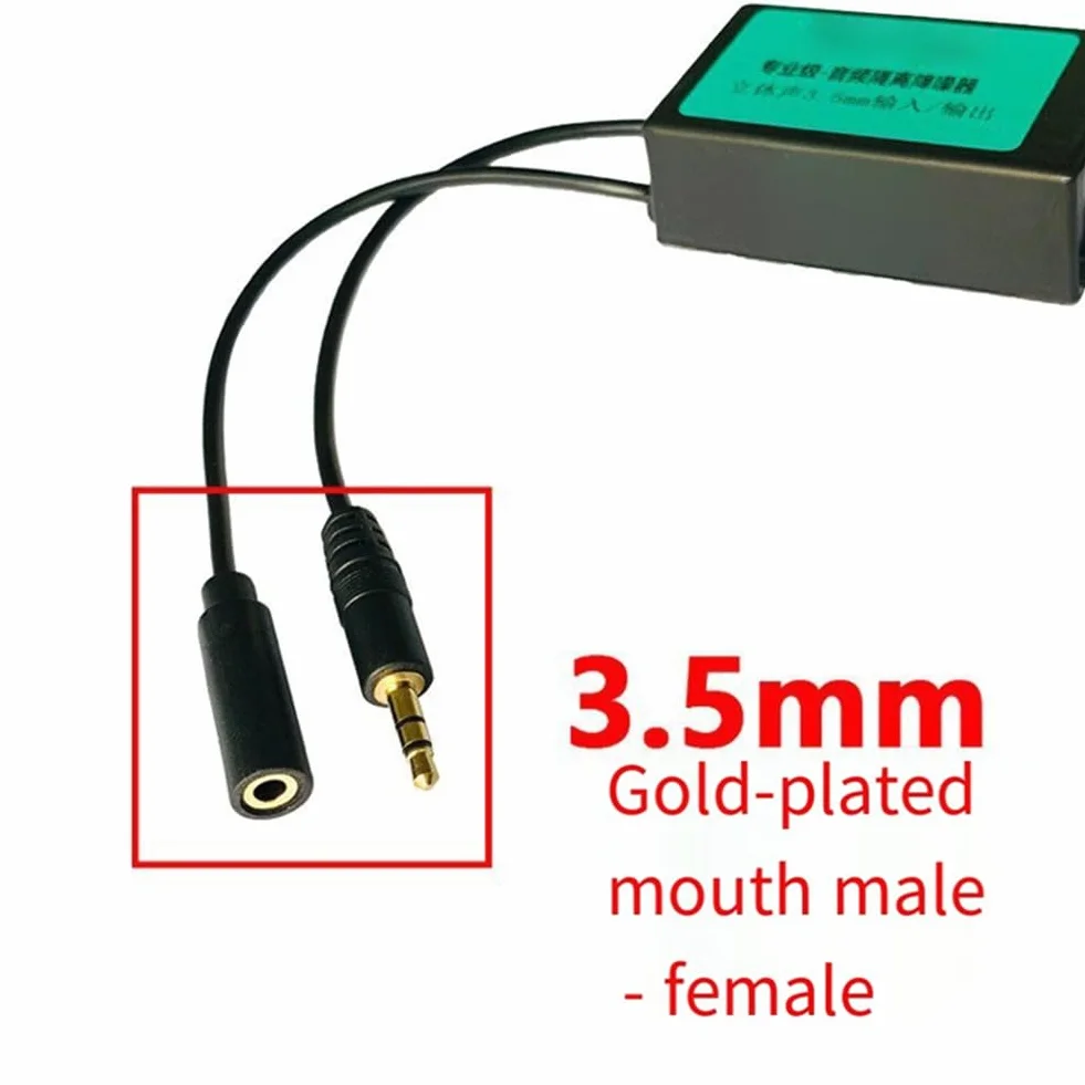 Gokeet 3.5 Aislador de Audio Filtro de Ruido Antiinterferencias Silenciador de Corriente para Eliminar el Sonido de la Corriente de Audio
